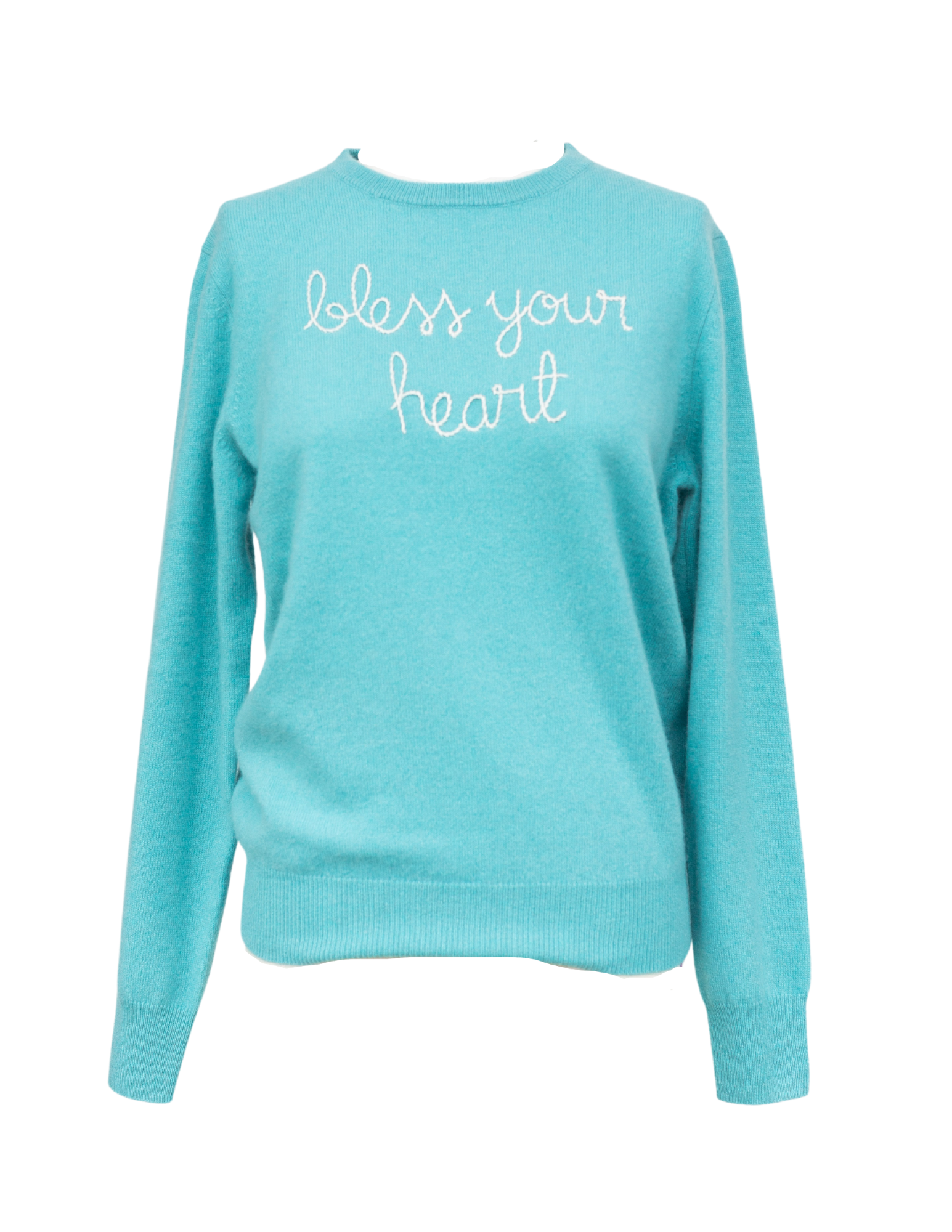 Bless Your Heart  L/S Crewneck - Teal