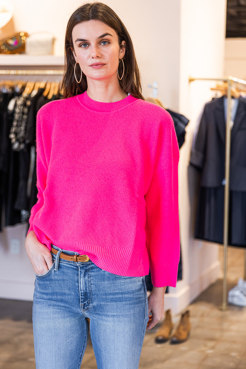 Alfie Sweater - Dayglo Pink