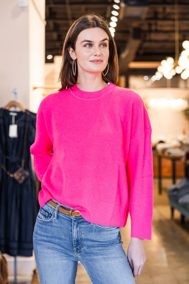 Alfie Sweater - Dayglo Pink