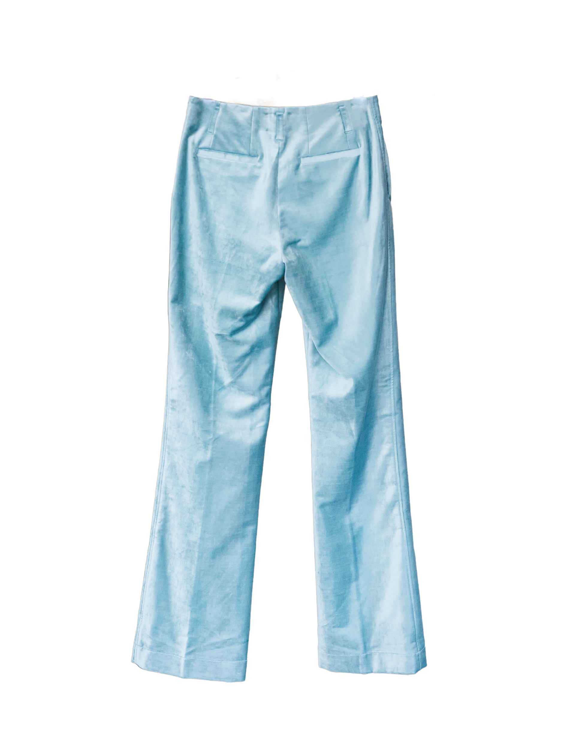 Cotton Viscose Velvet Trumpet Shaped Pants - Breeze