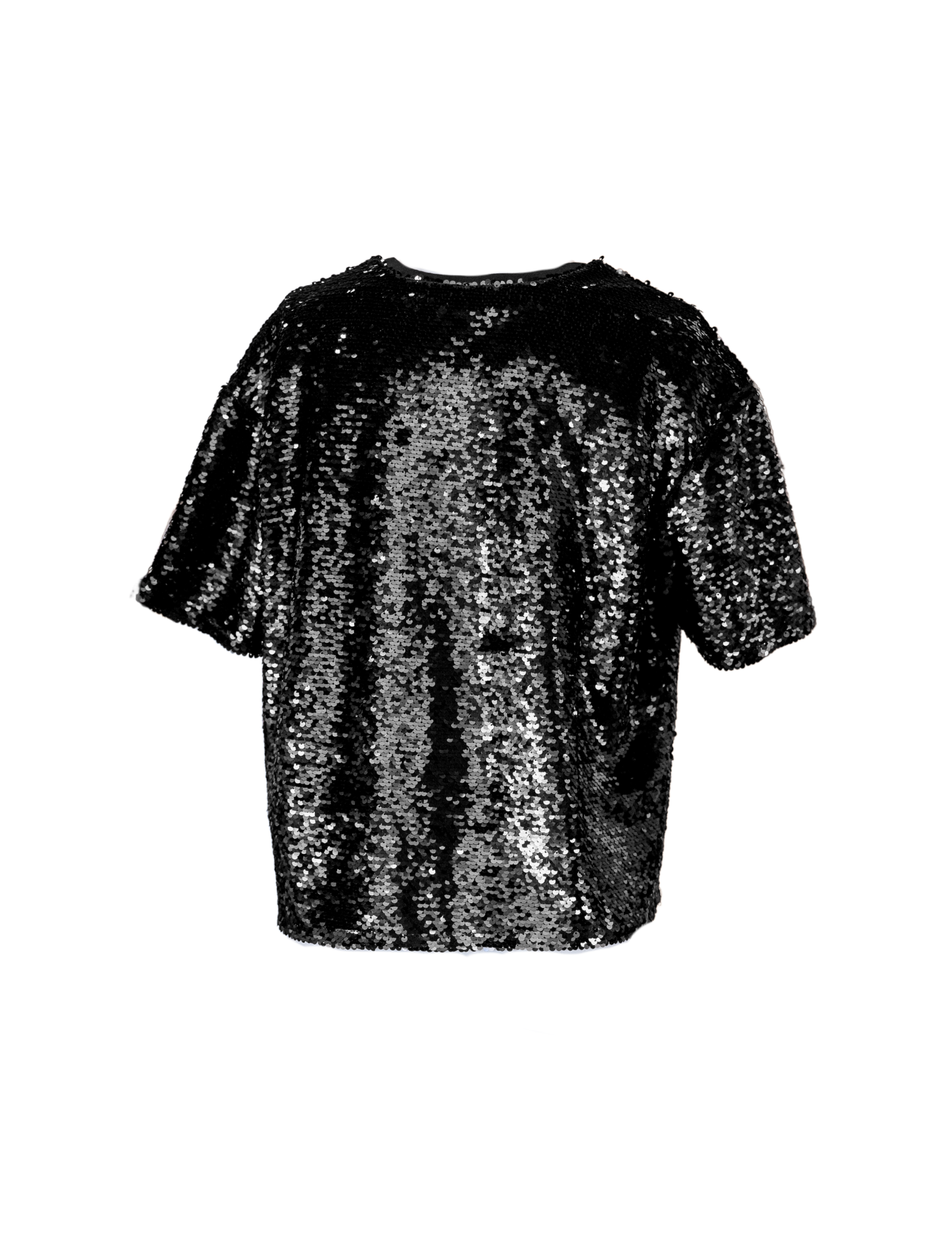 Shimmer Sequin Boy Shirt - Black