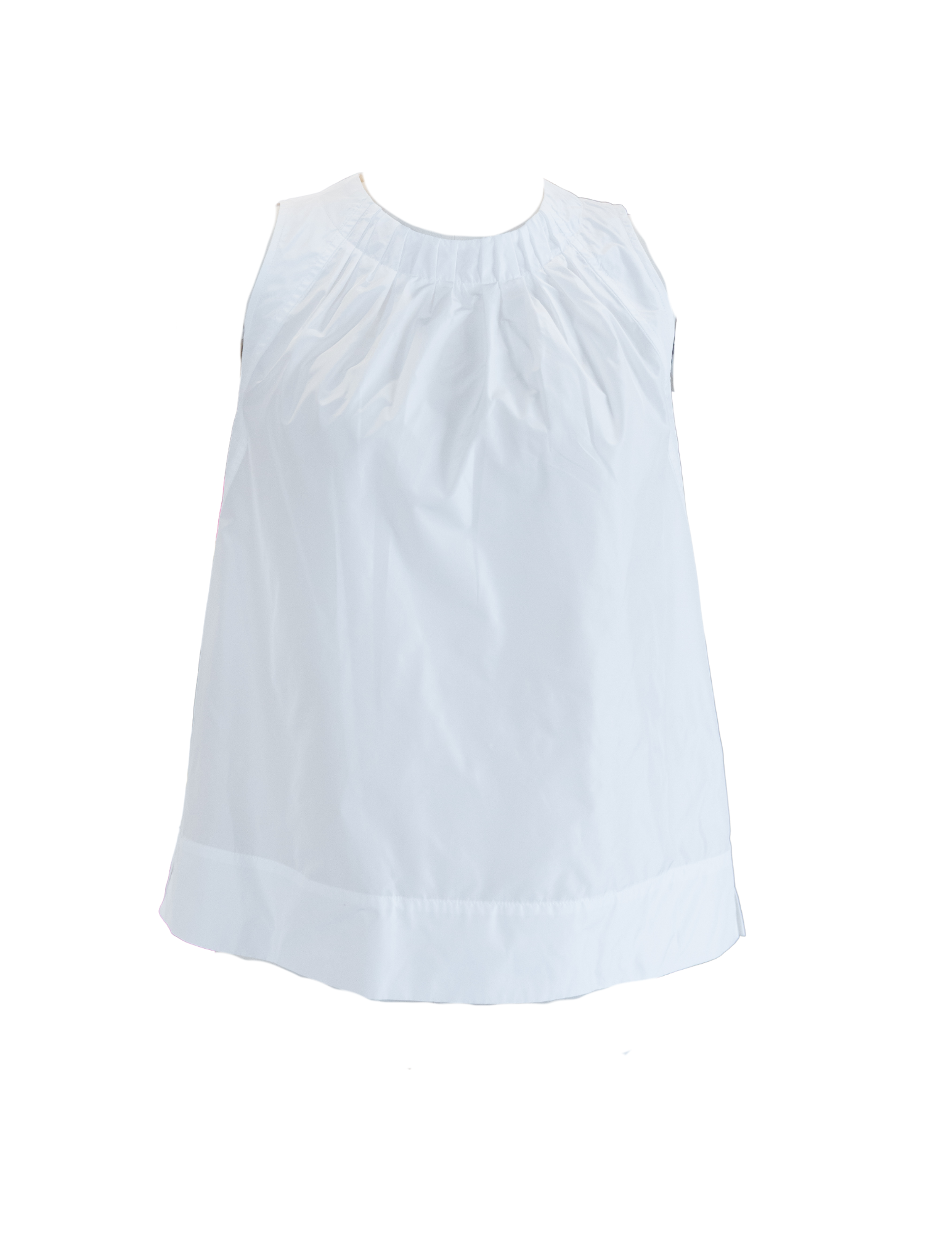 White Sleeveless Top - White