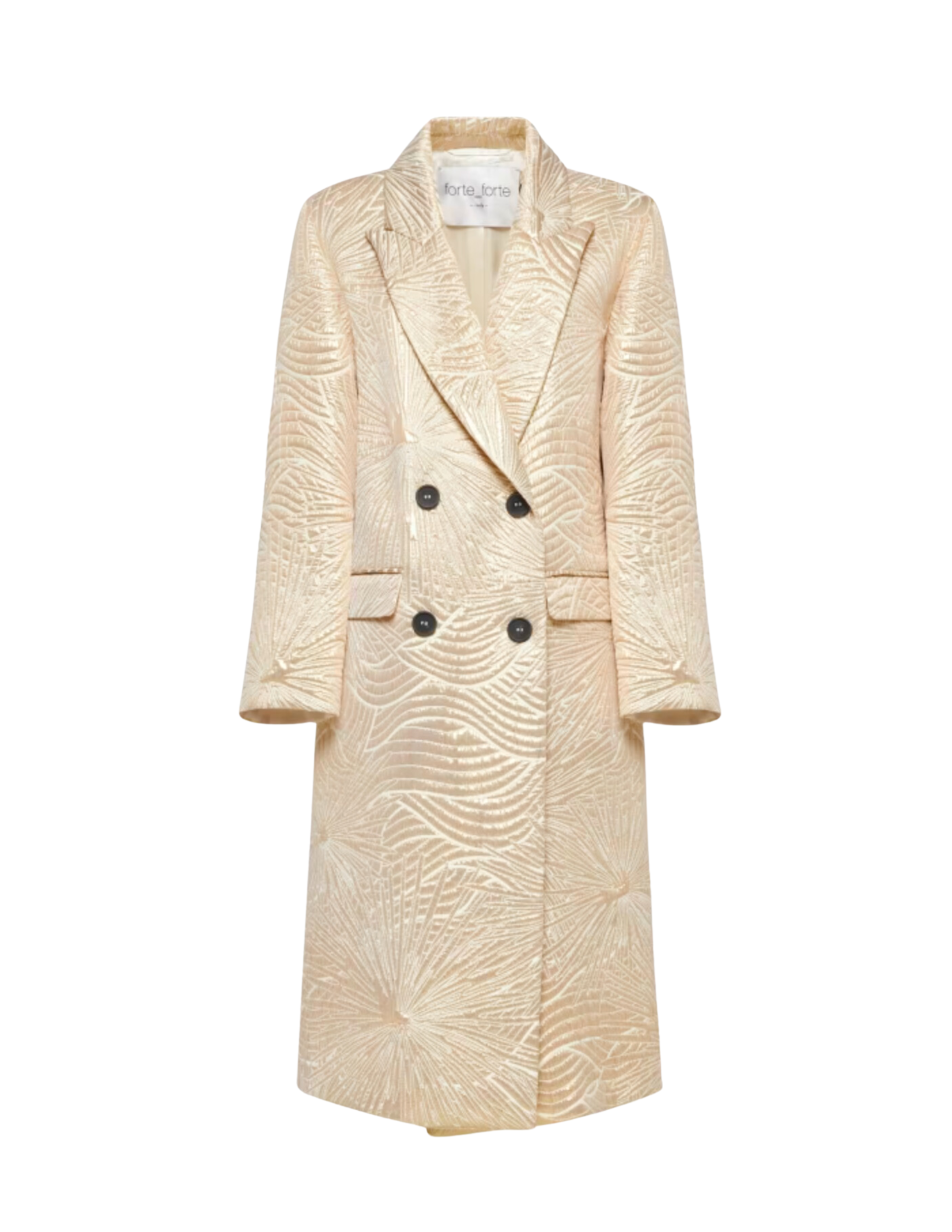 "Golden Sunrise" Jacquard Coat - Oro