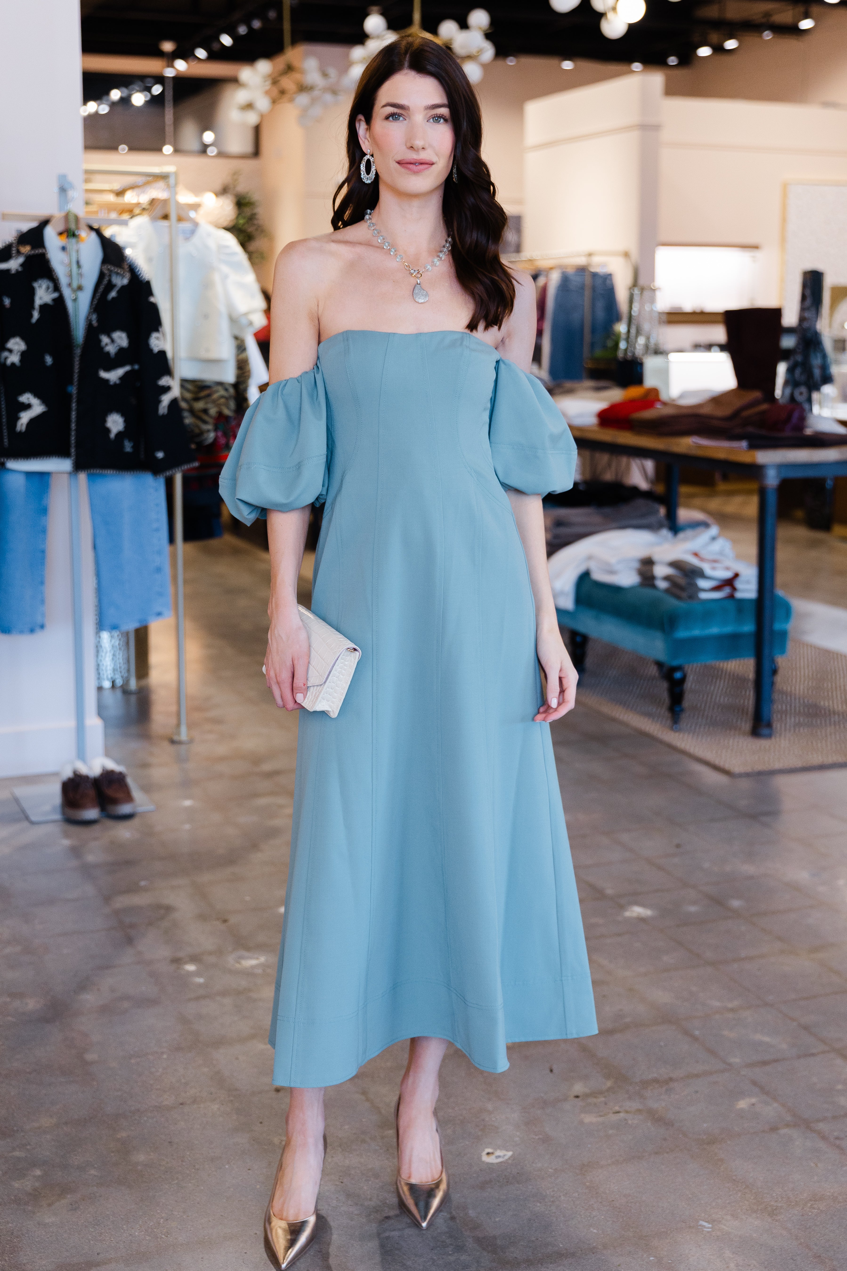 Nina Off the Shoulder - Ocean