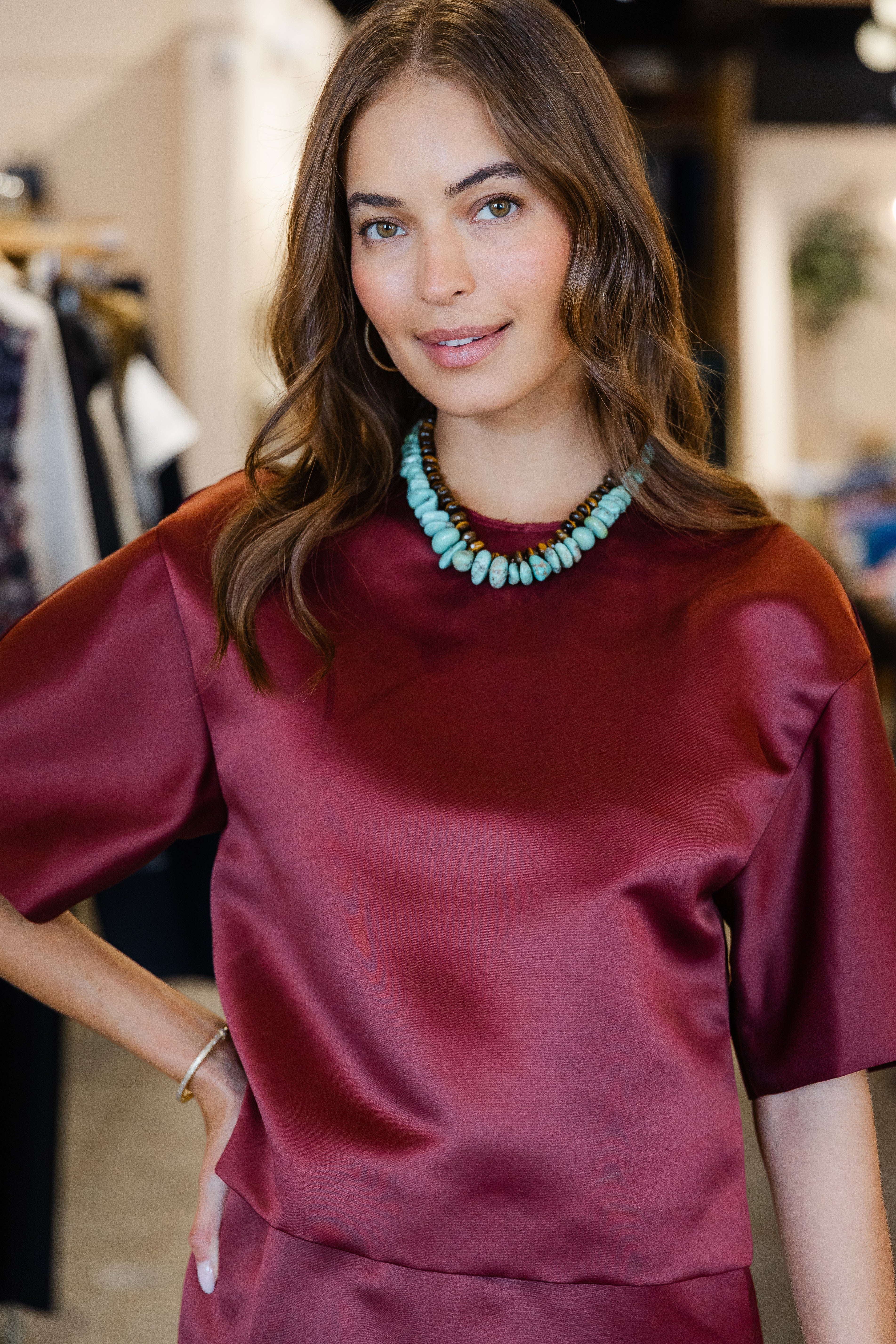 Emily Top - Burgundy