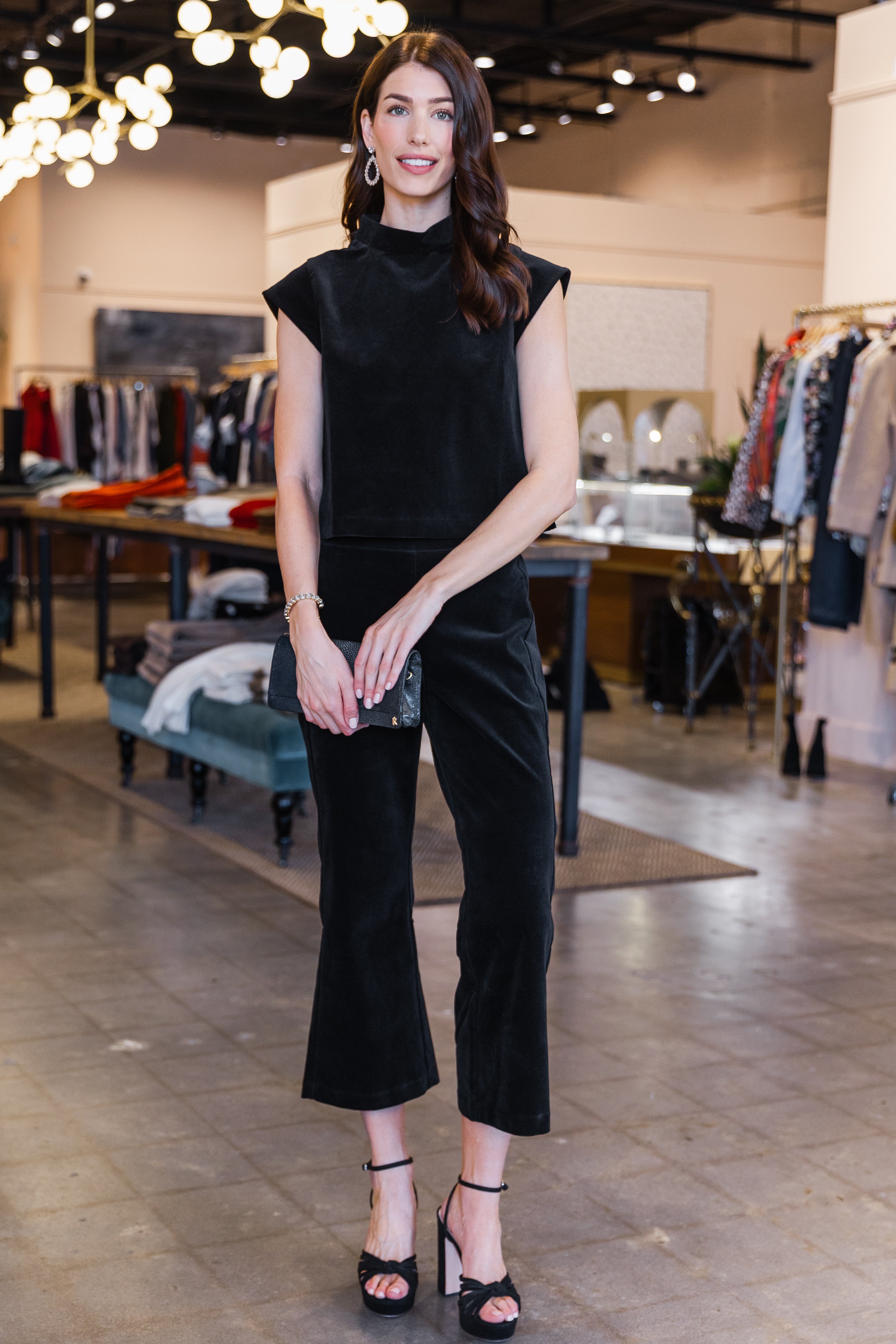 Audrey Top - Black Velvet