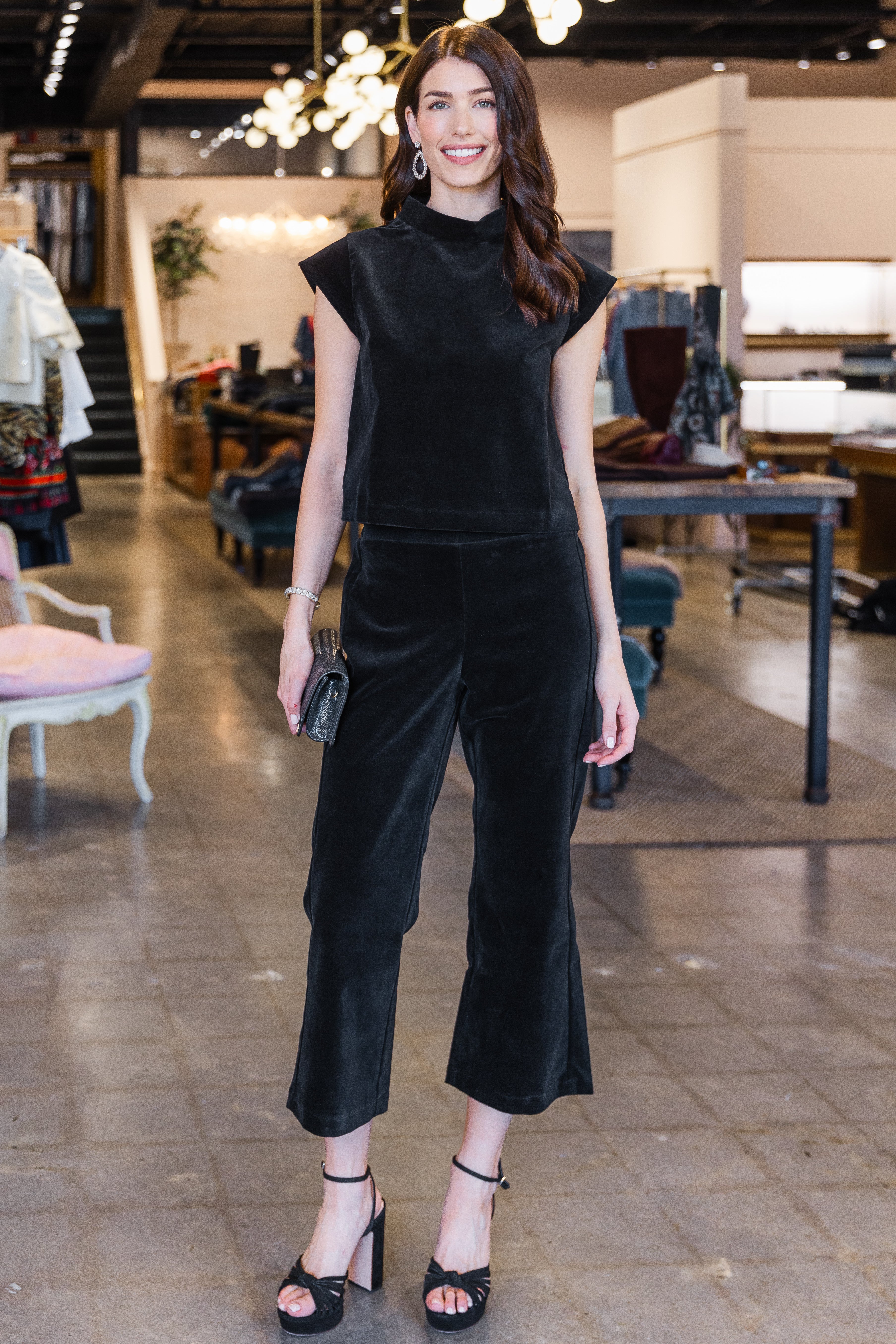 Audrey Top - Black Velvet