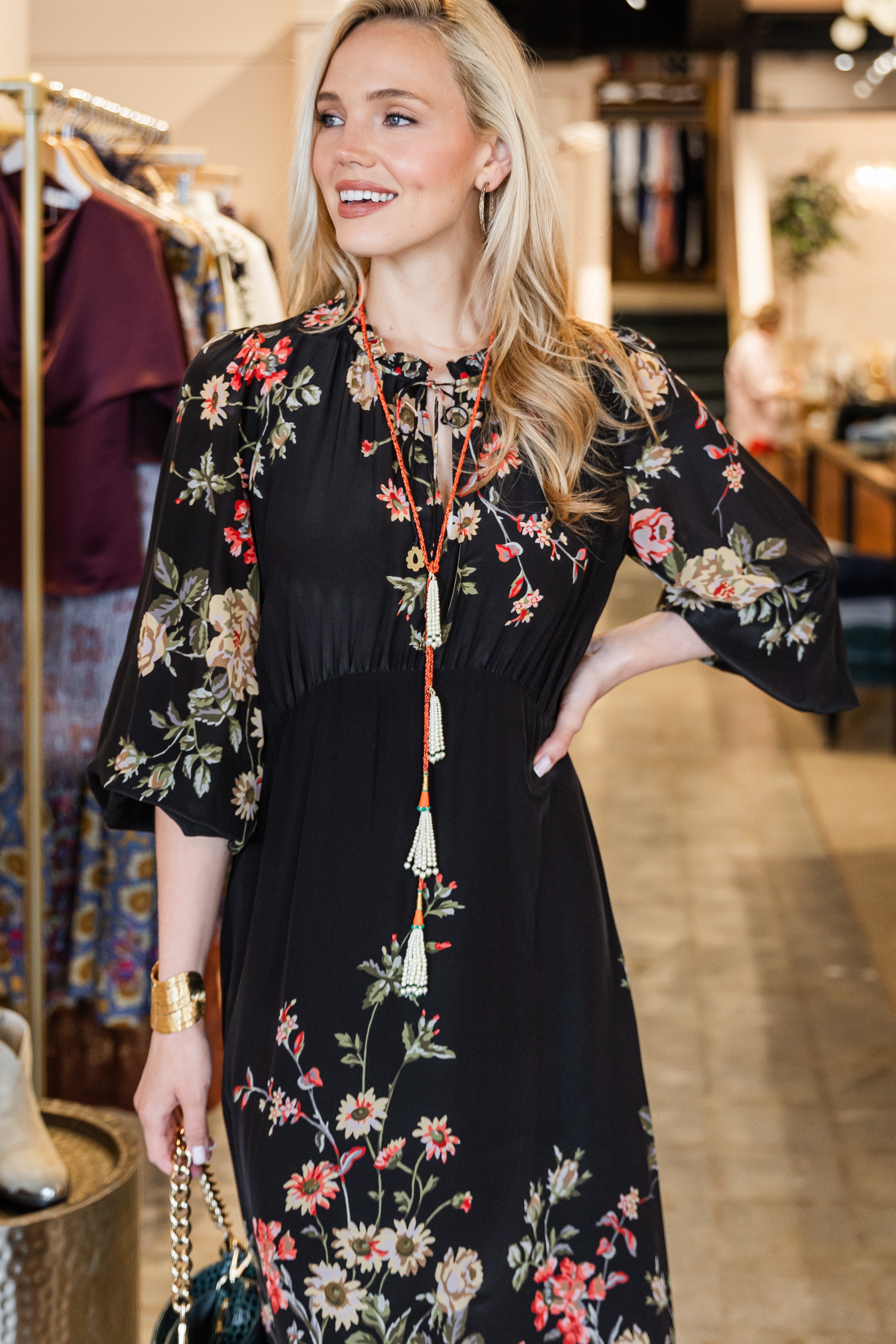 Jolie Print Midi Dress - Multi