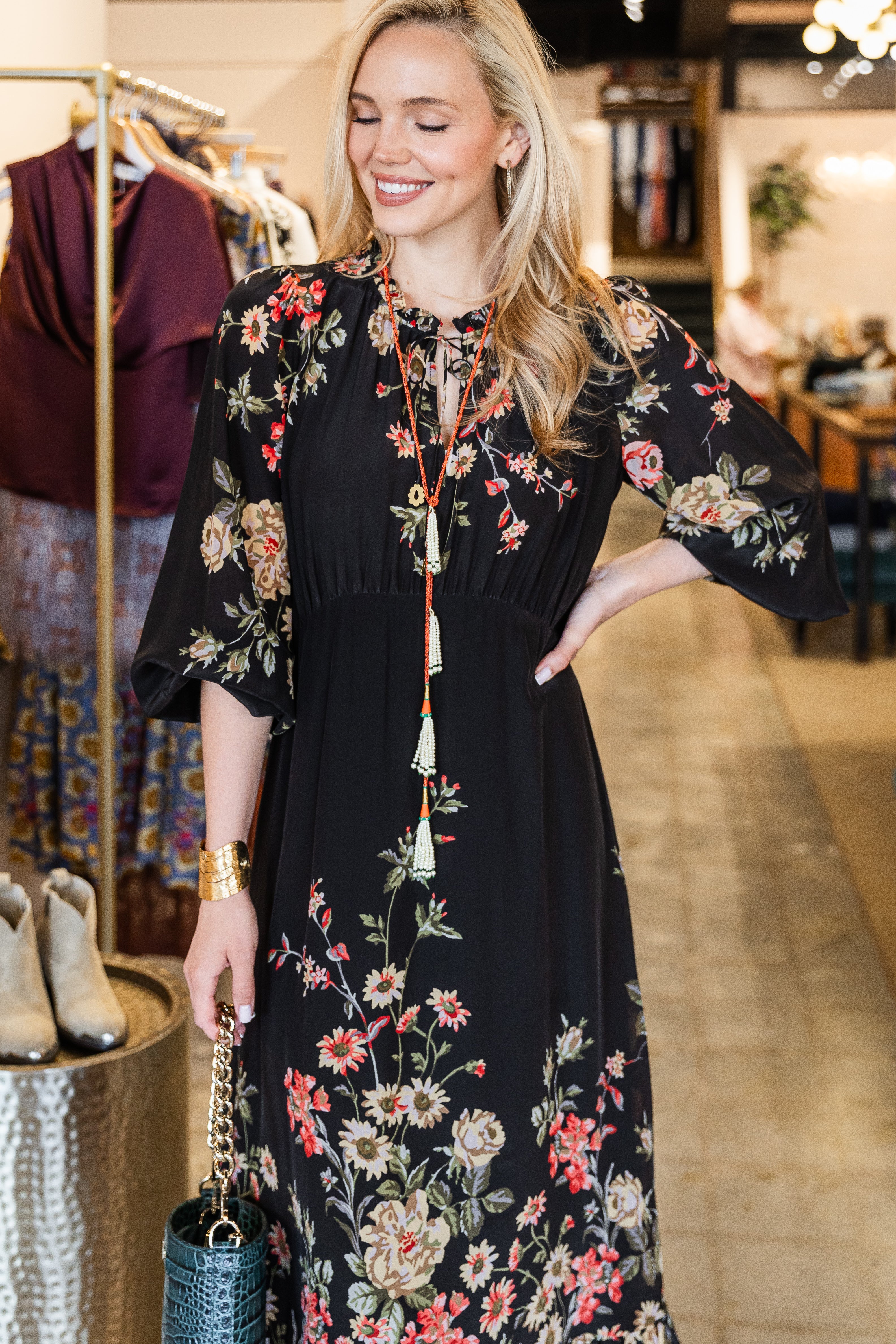 Jolie Print Midi Dress - Multi