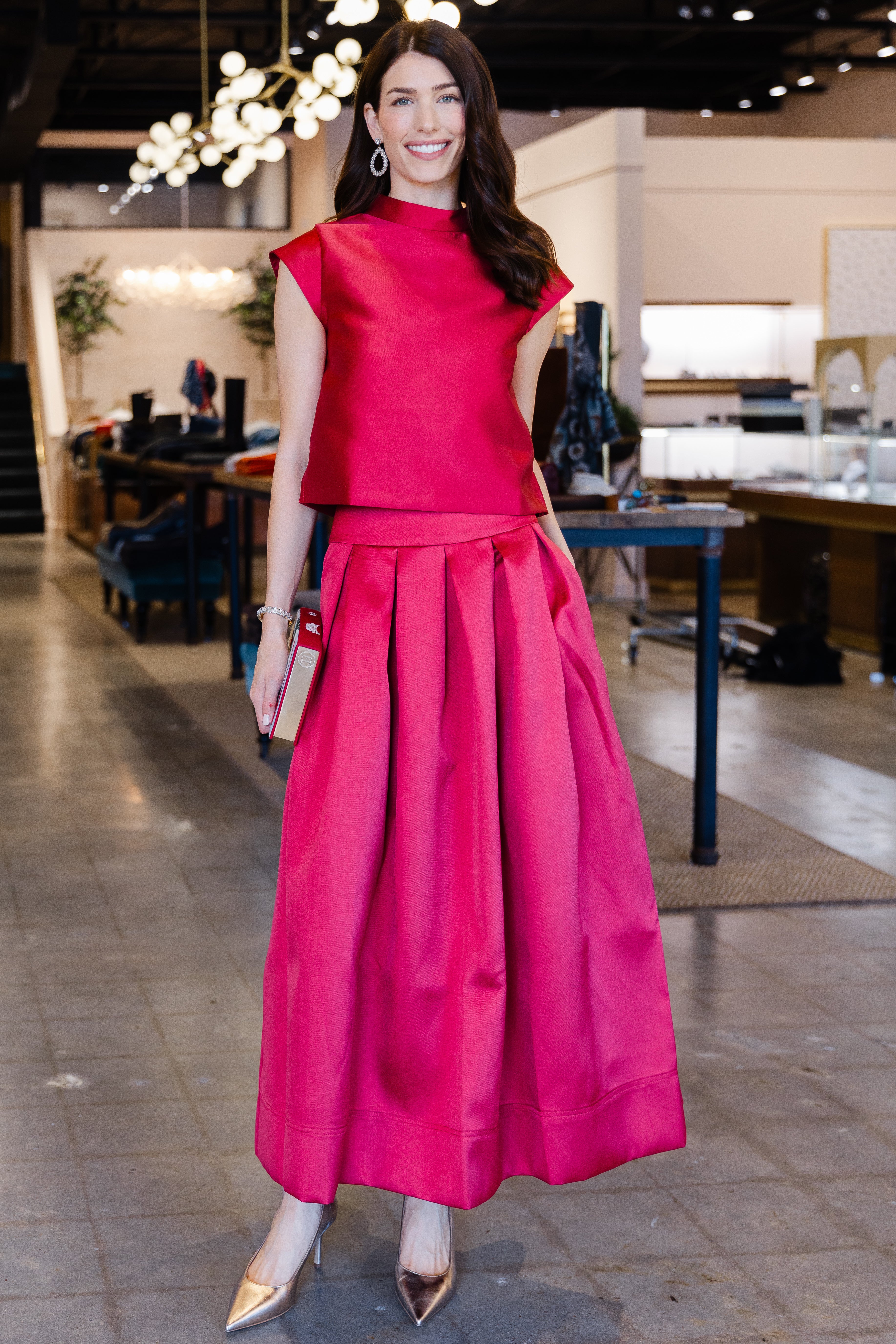 Audrey Top - Cranberry Satin