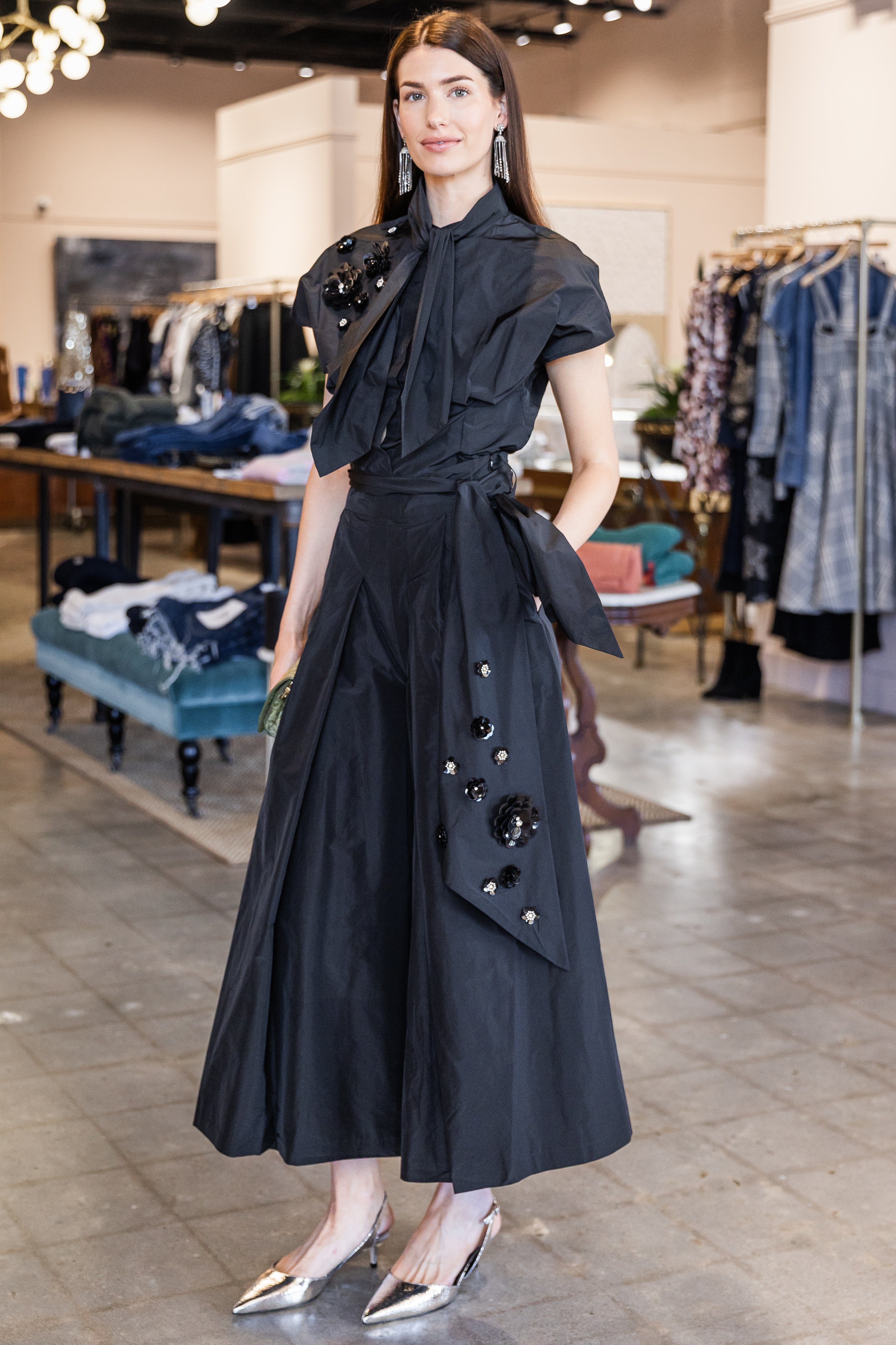 Taffeta Blouse - Black