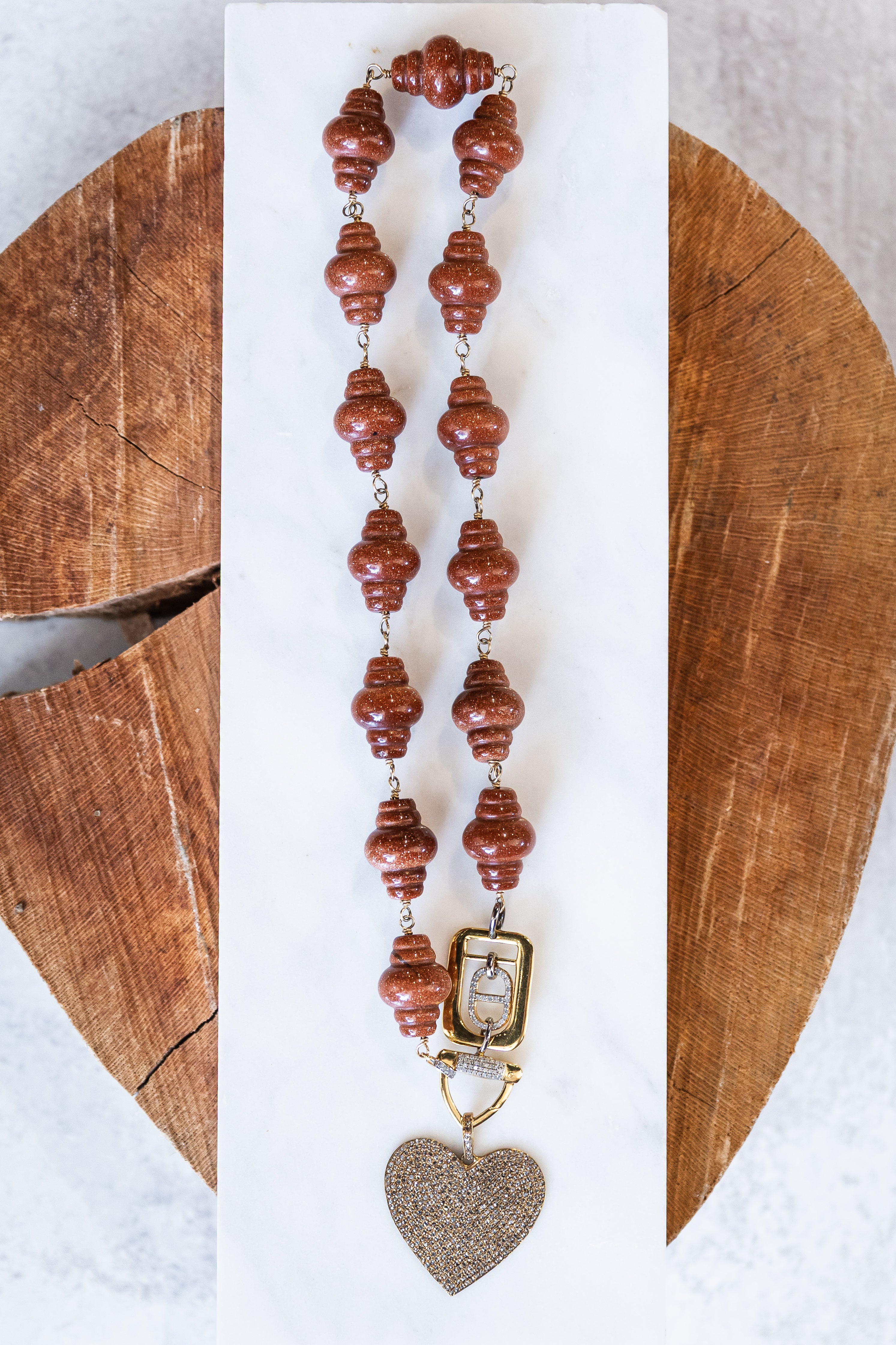 C200 - Pave Diamond Heart Pendant