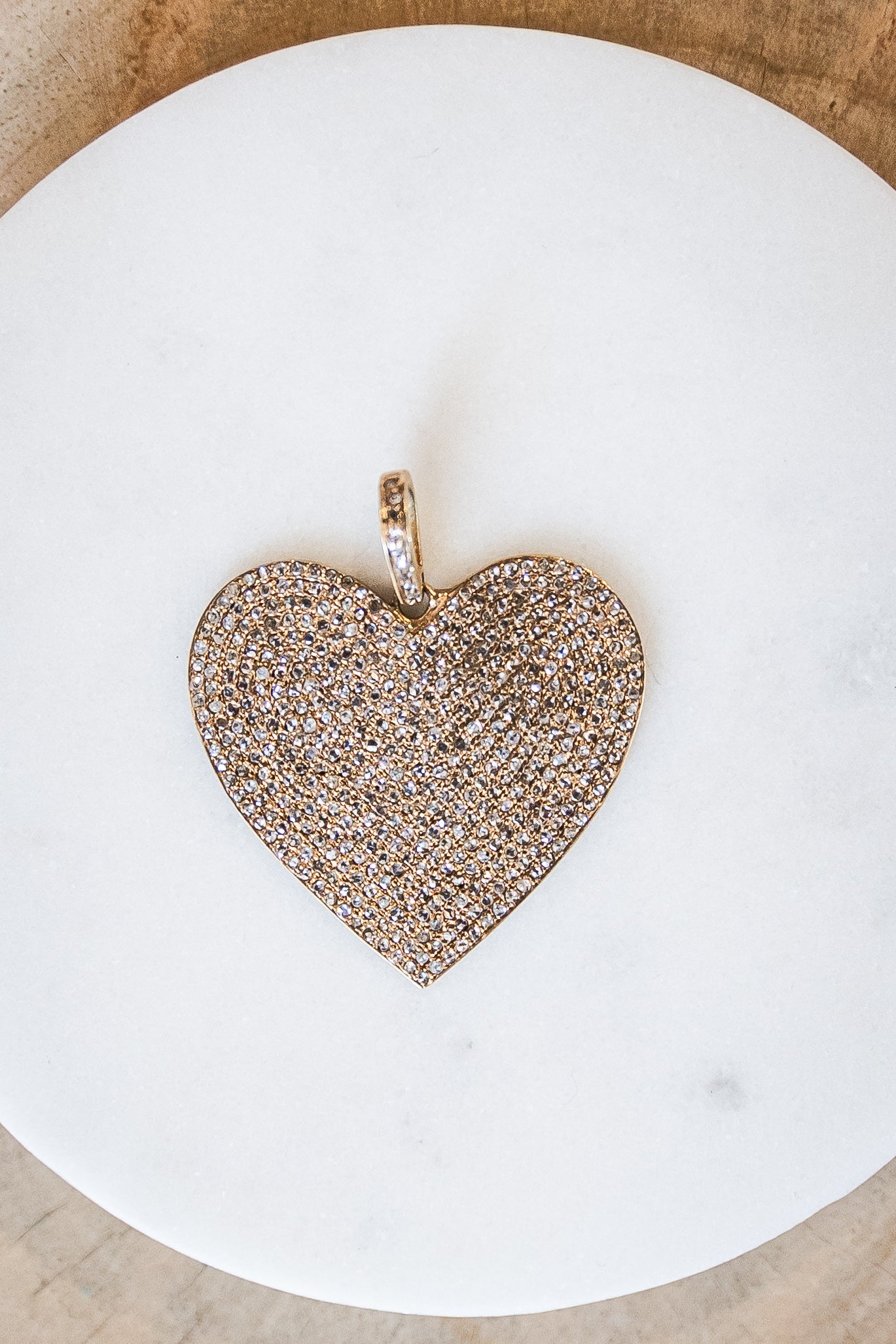 C200 - Pave Diamond Heart Pendant