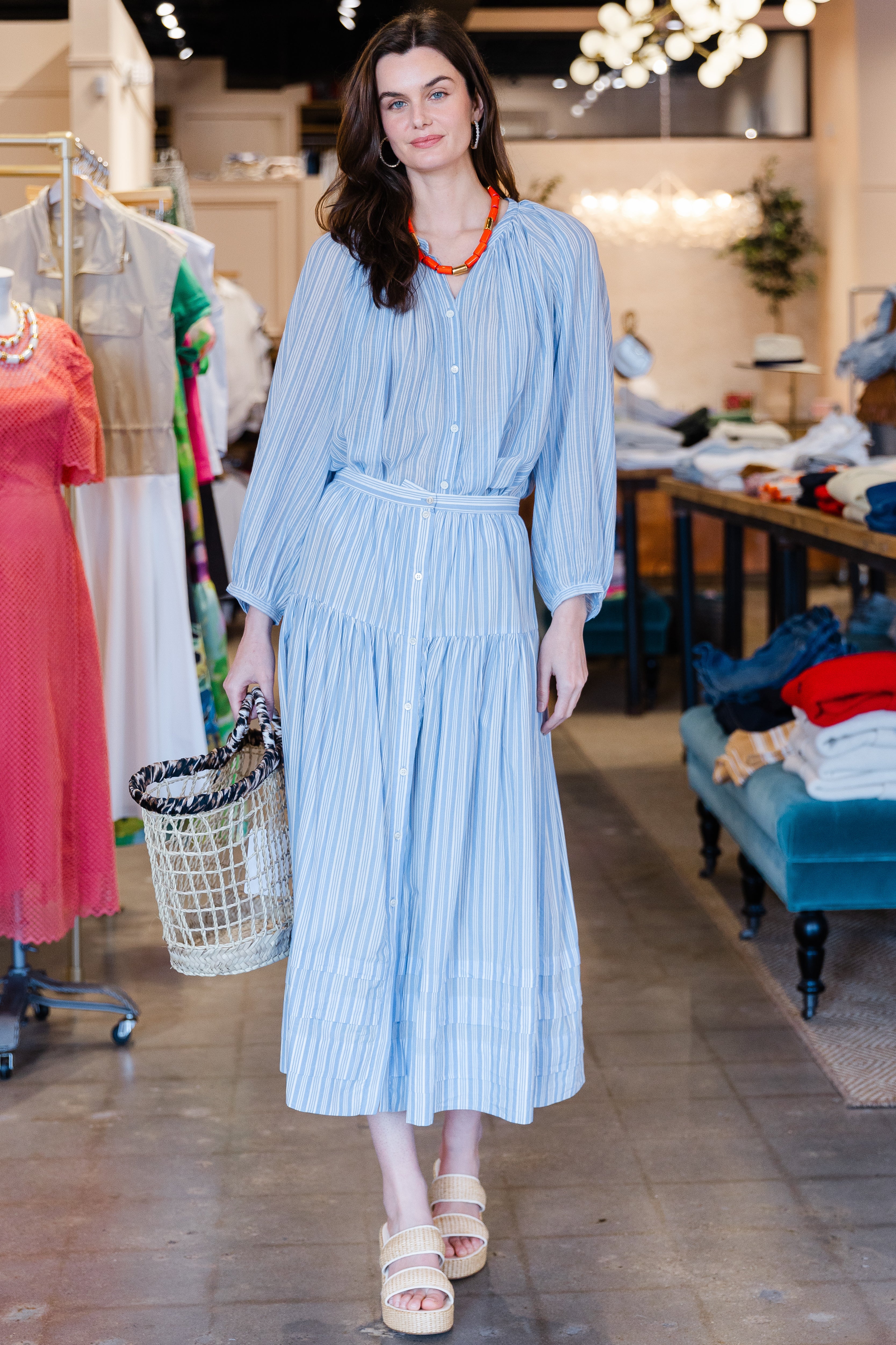 Marceline Skirt - Salerno Stripe