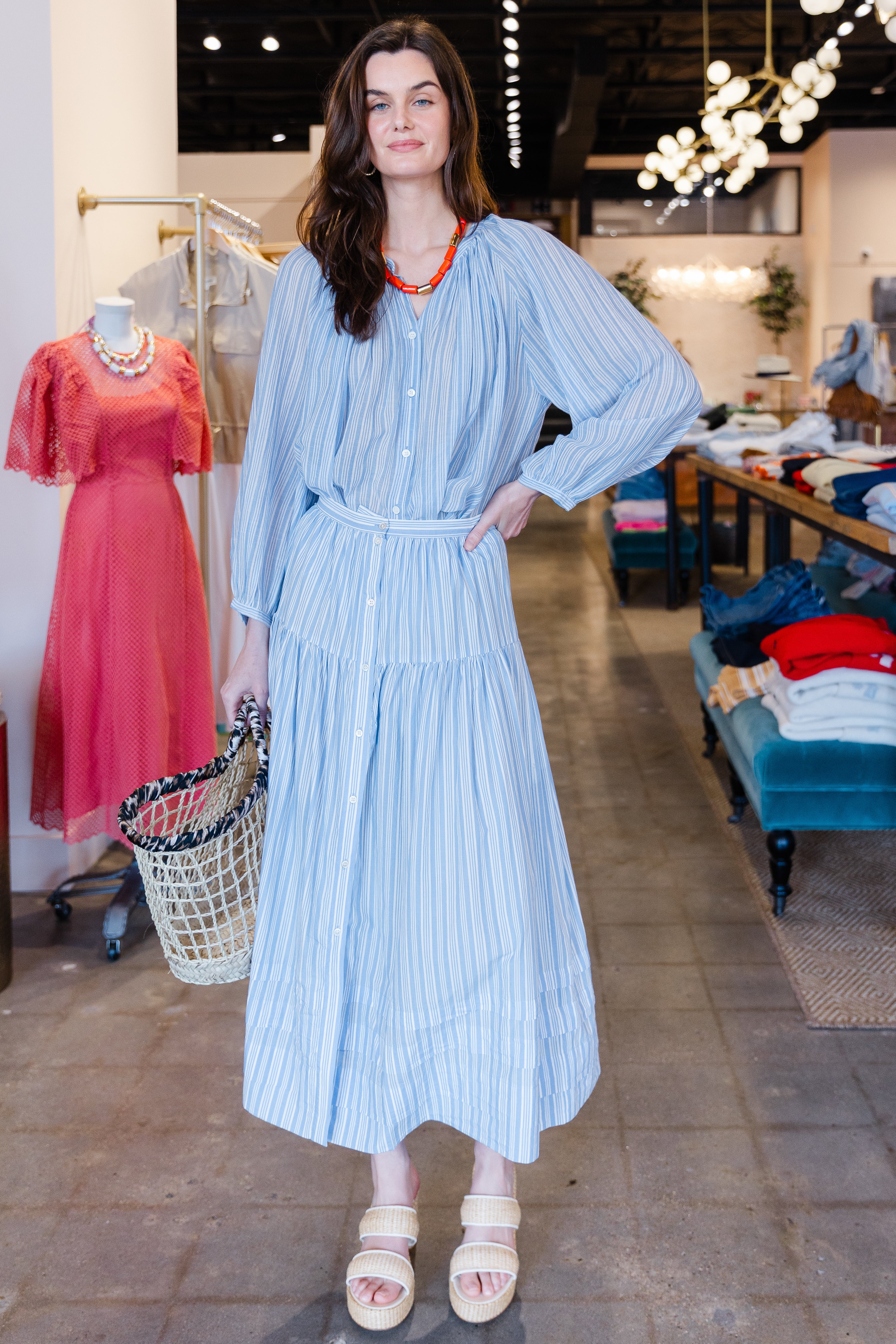 Marceline Skirt - Salerno Stripe