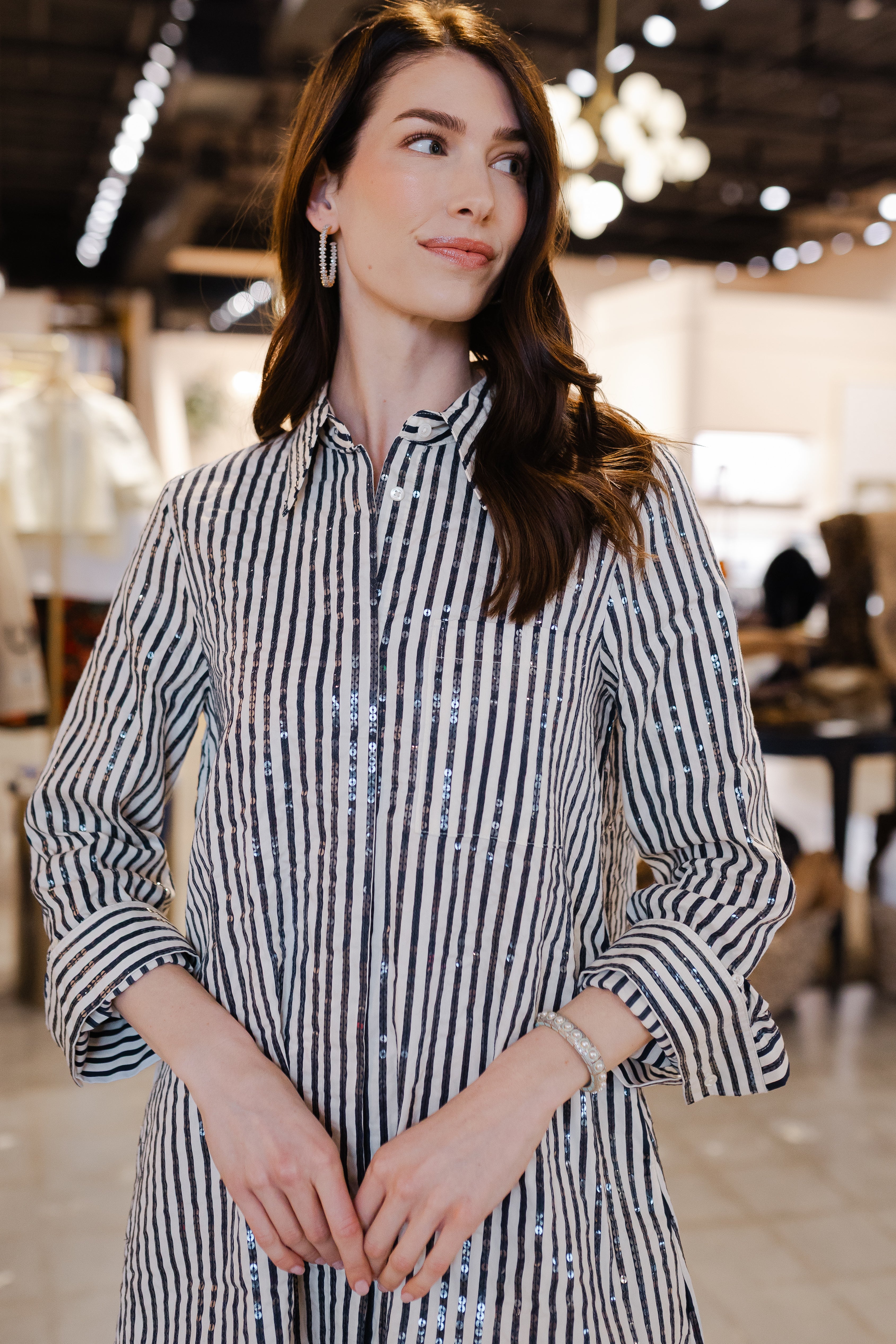 Jenny's Gown - Indigo/White