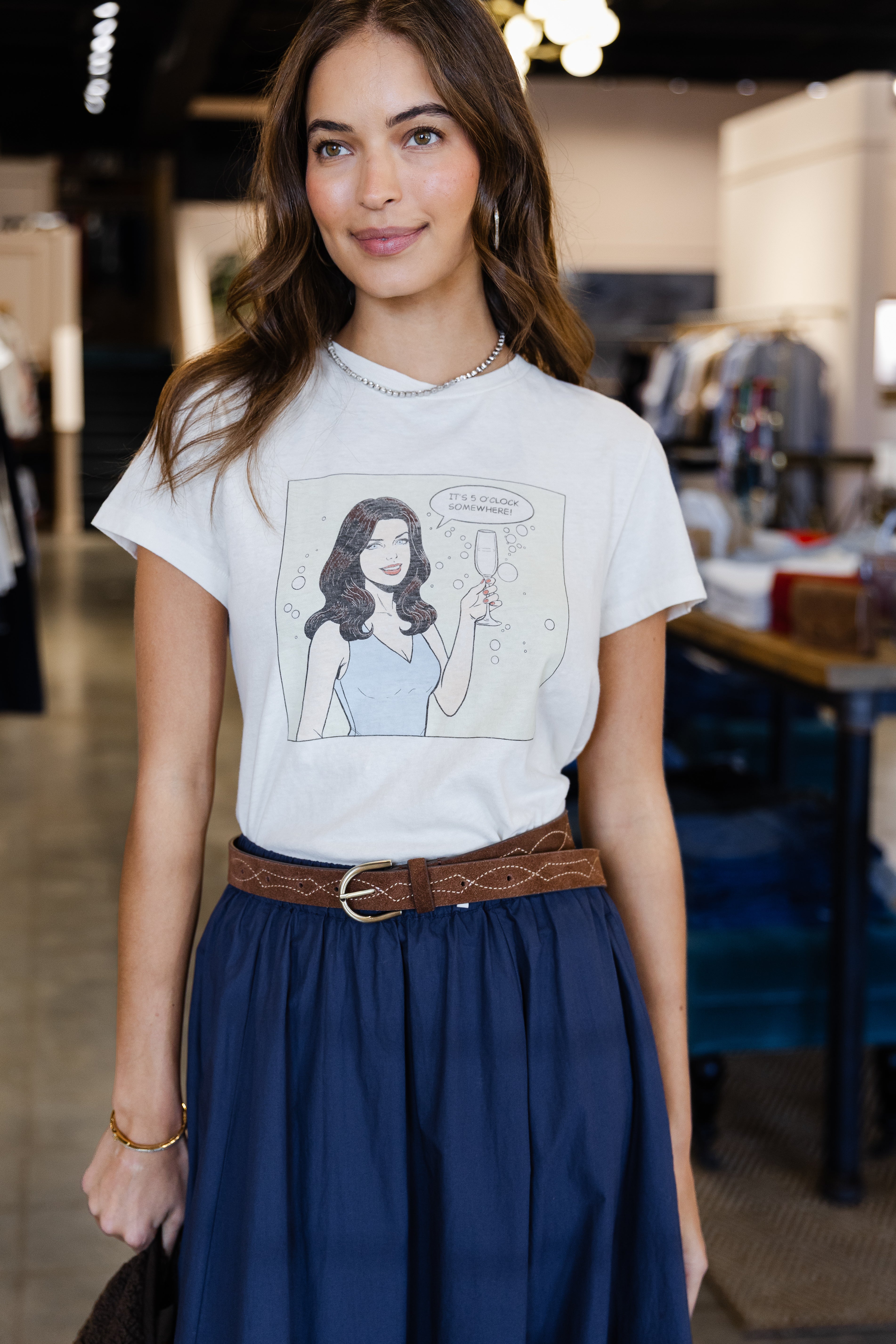 Classic Tee 5 OClock - Vintage White
