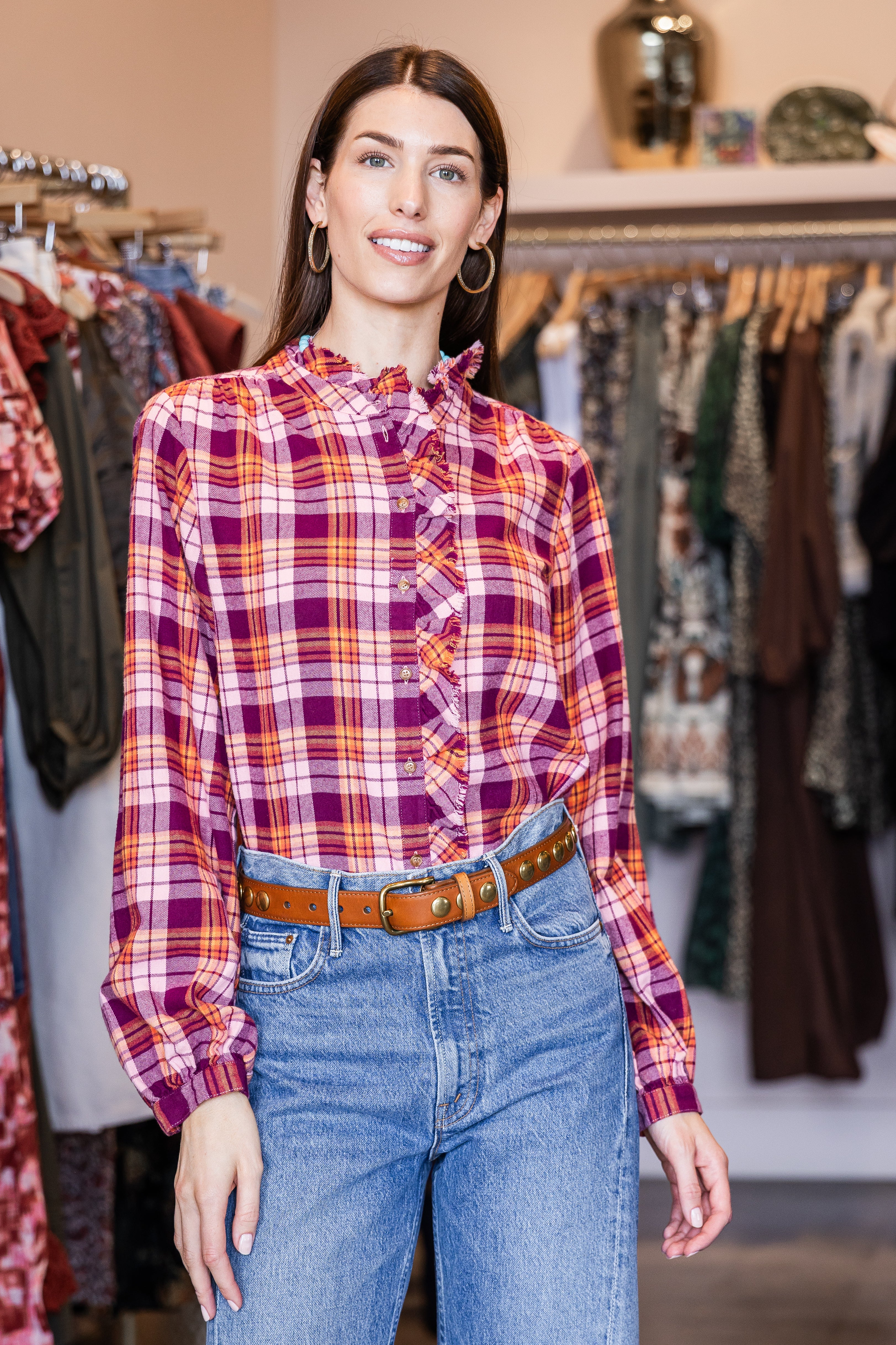 Nicholson Shirt - Pink Orange