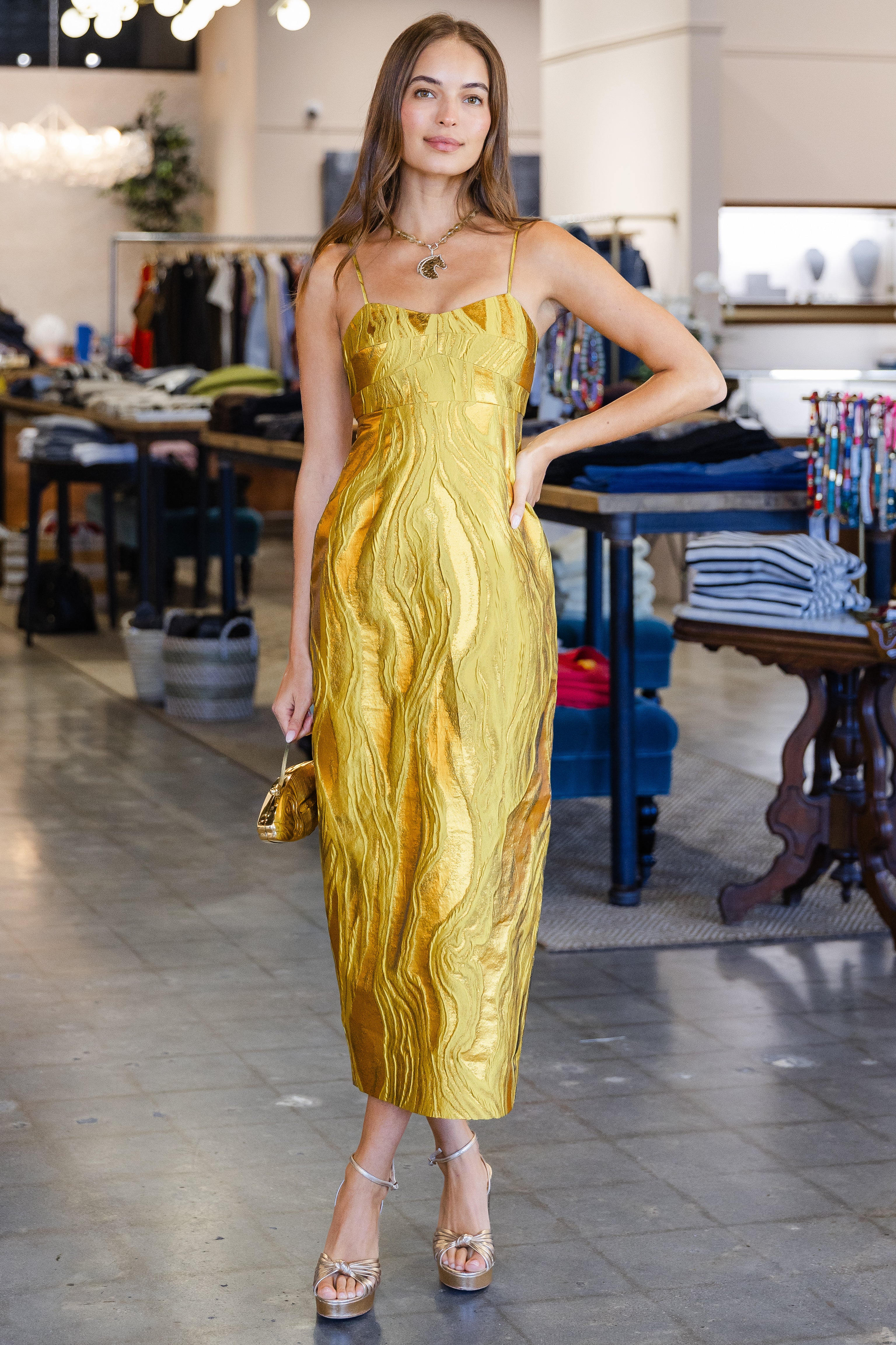 Amal Dress - Gilded Jacquard