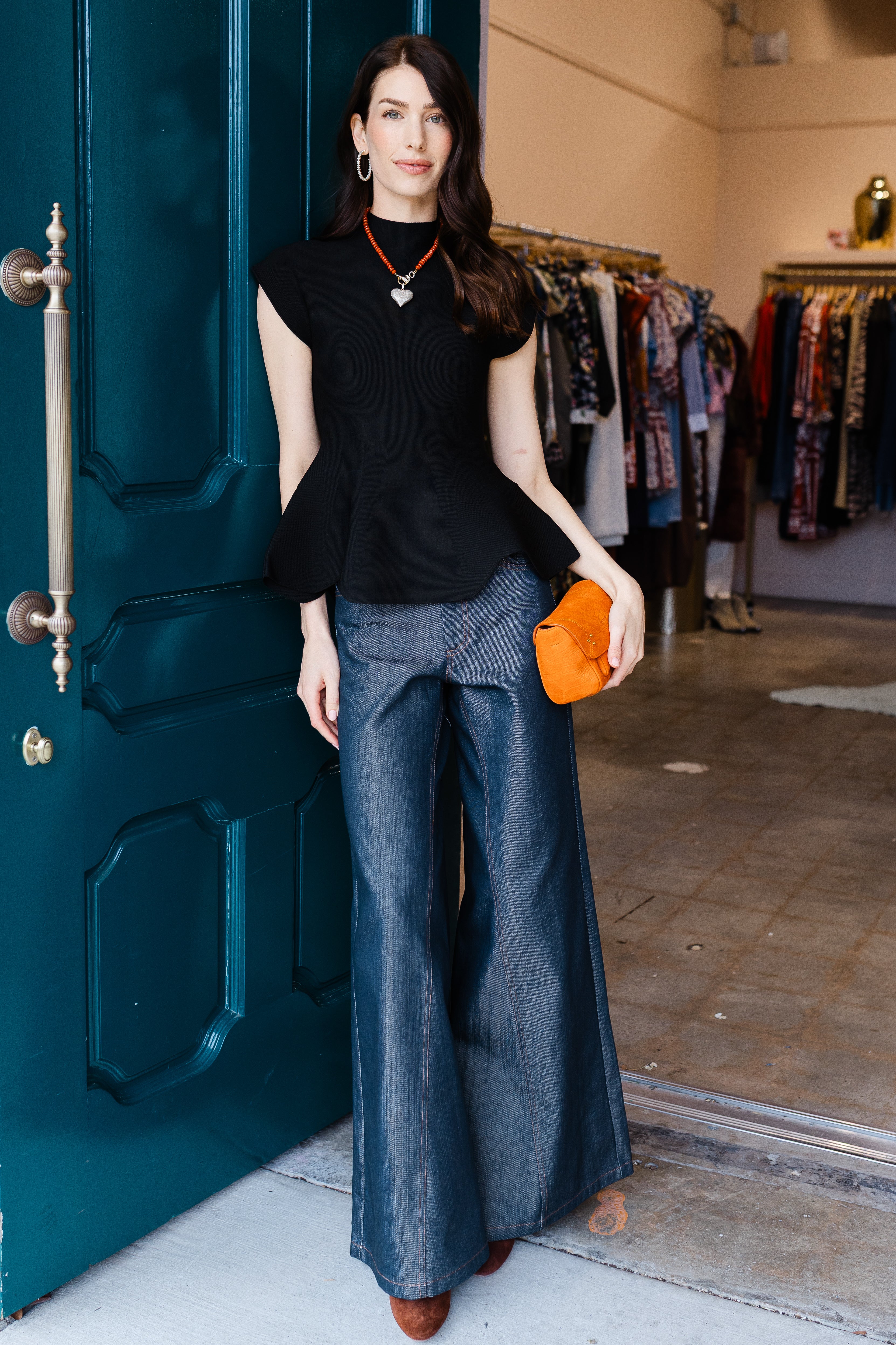 Joanie Top - Black Otoman Stitch