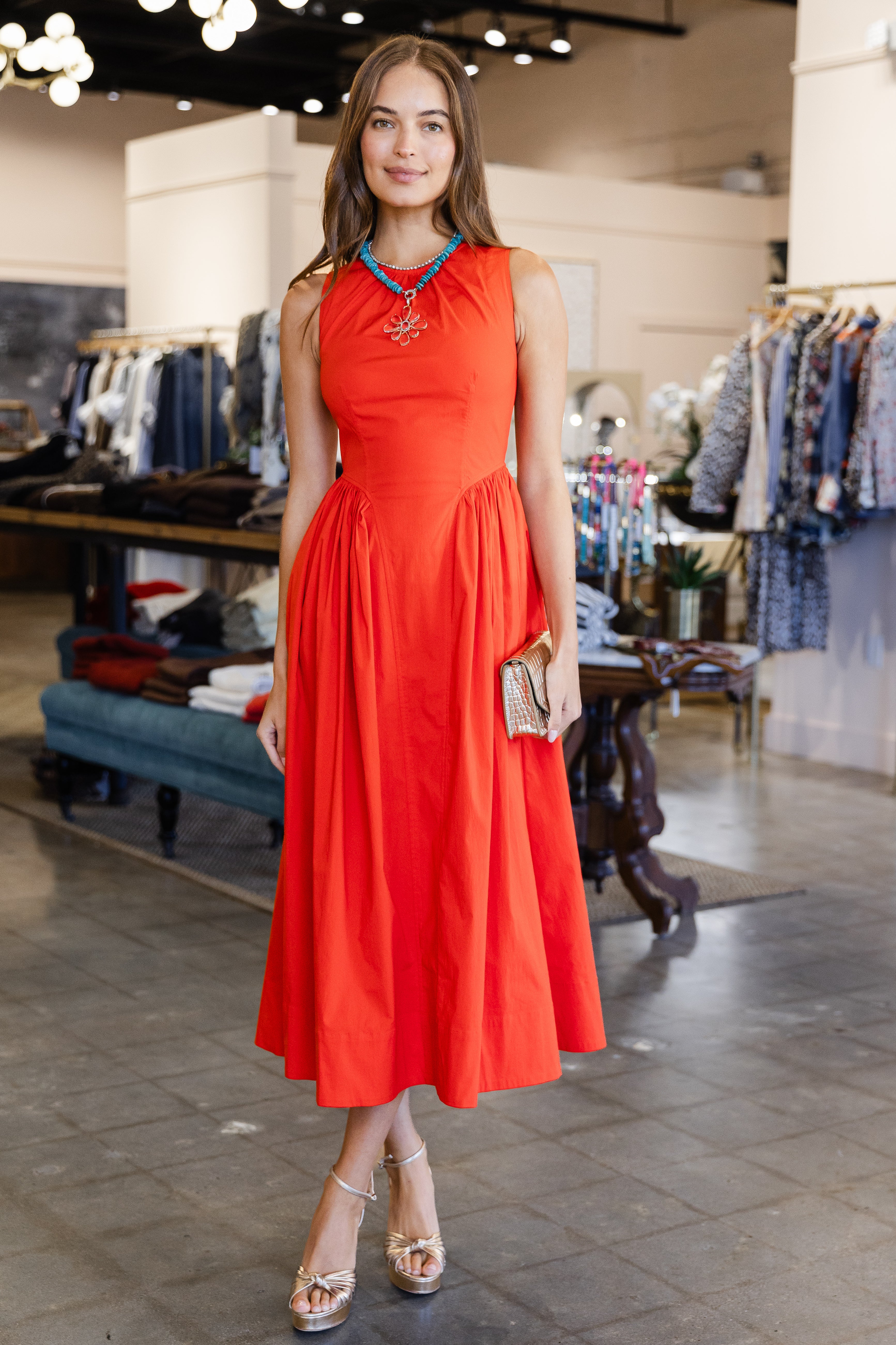 Nantucket Dress - Crimson Red