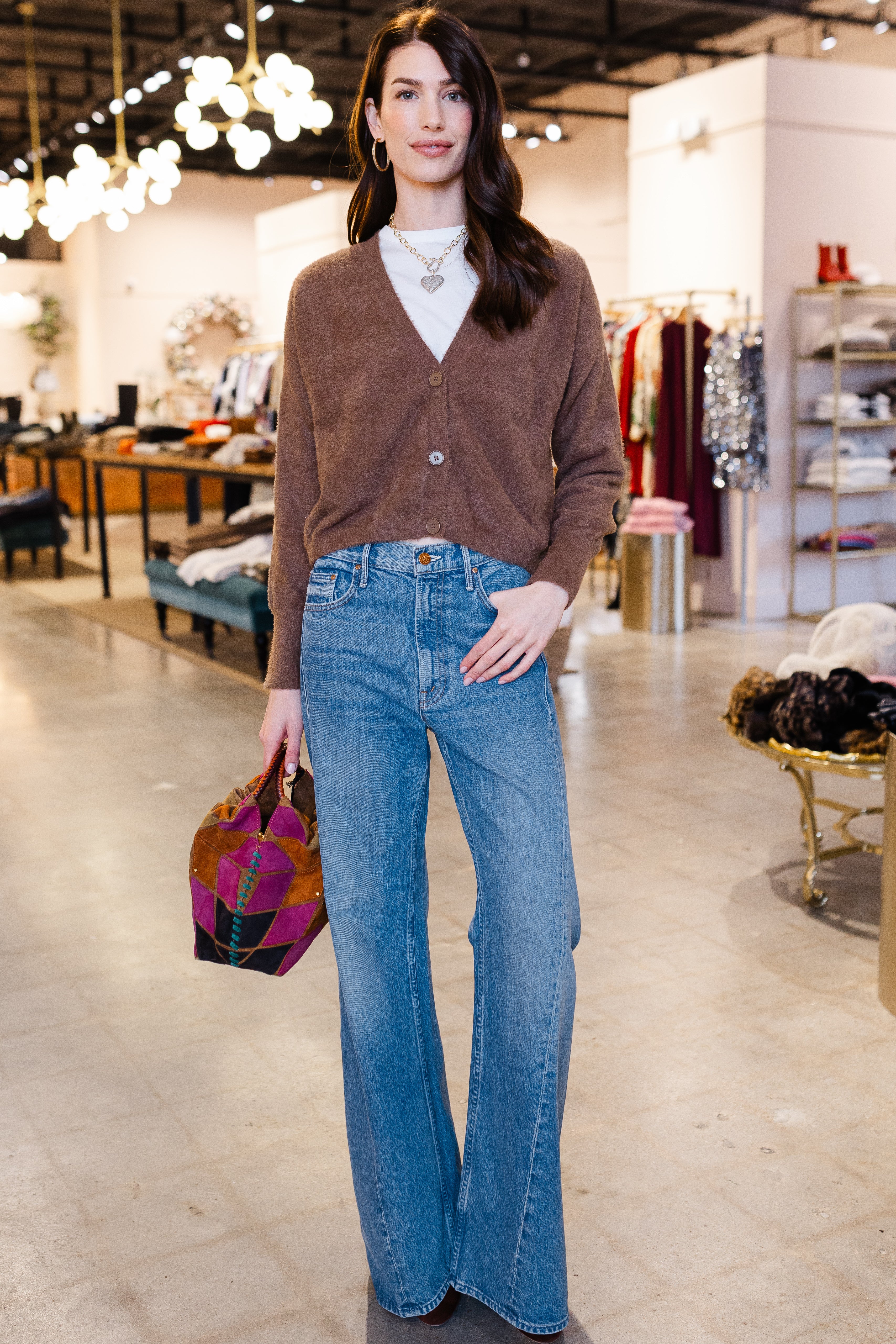 Pluzy 19 Cardigan - Brun