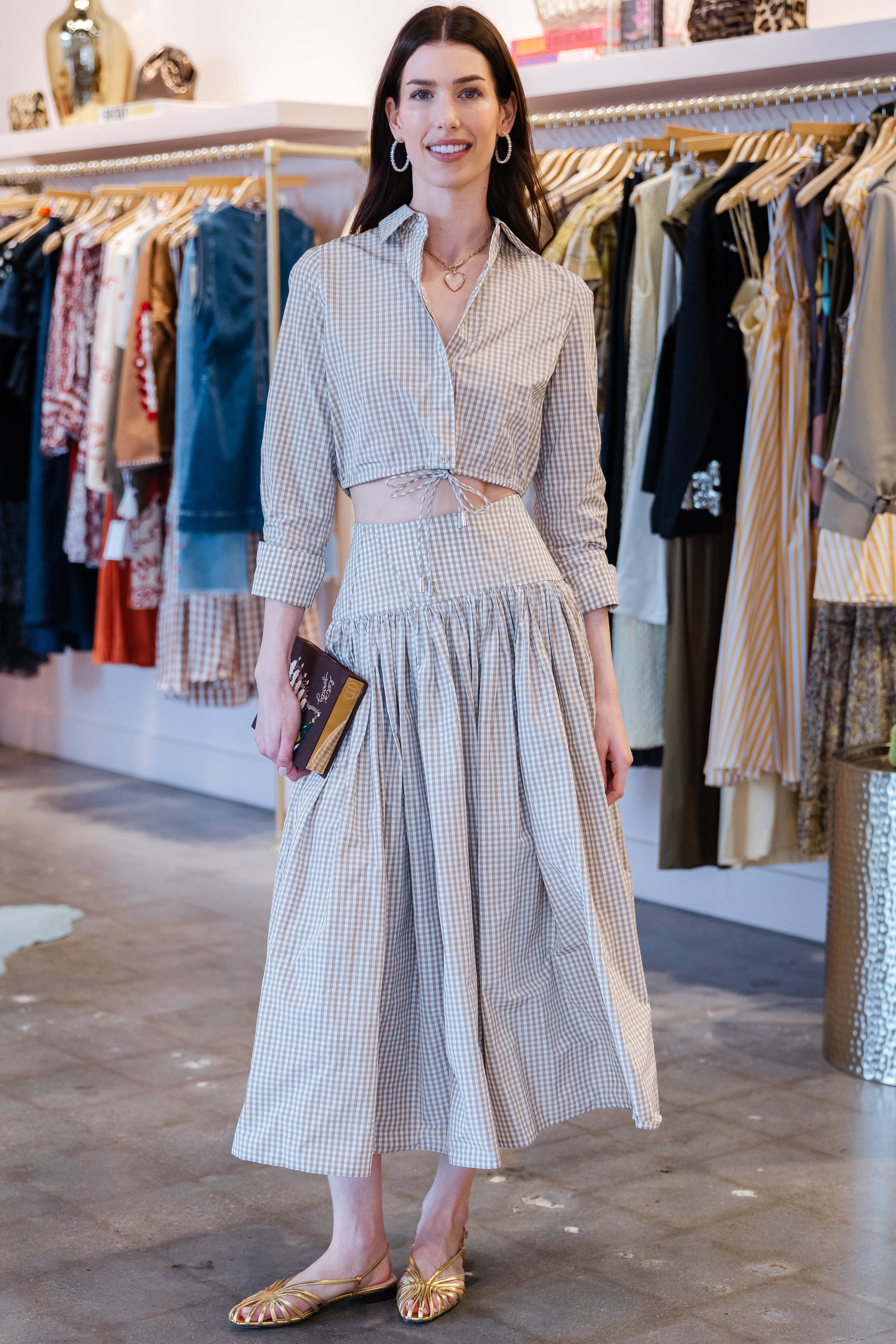 Havara Skirt - Tan/White