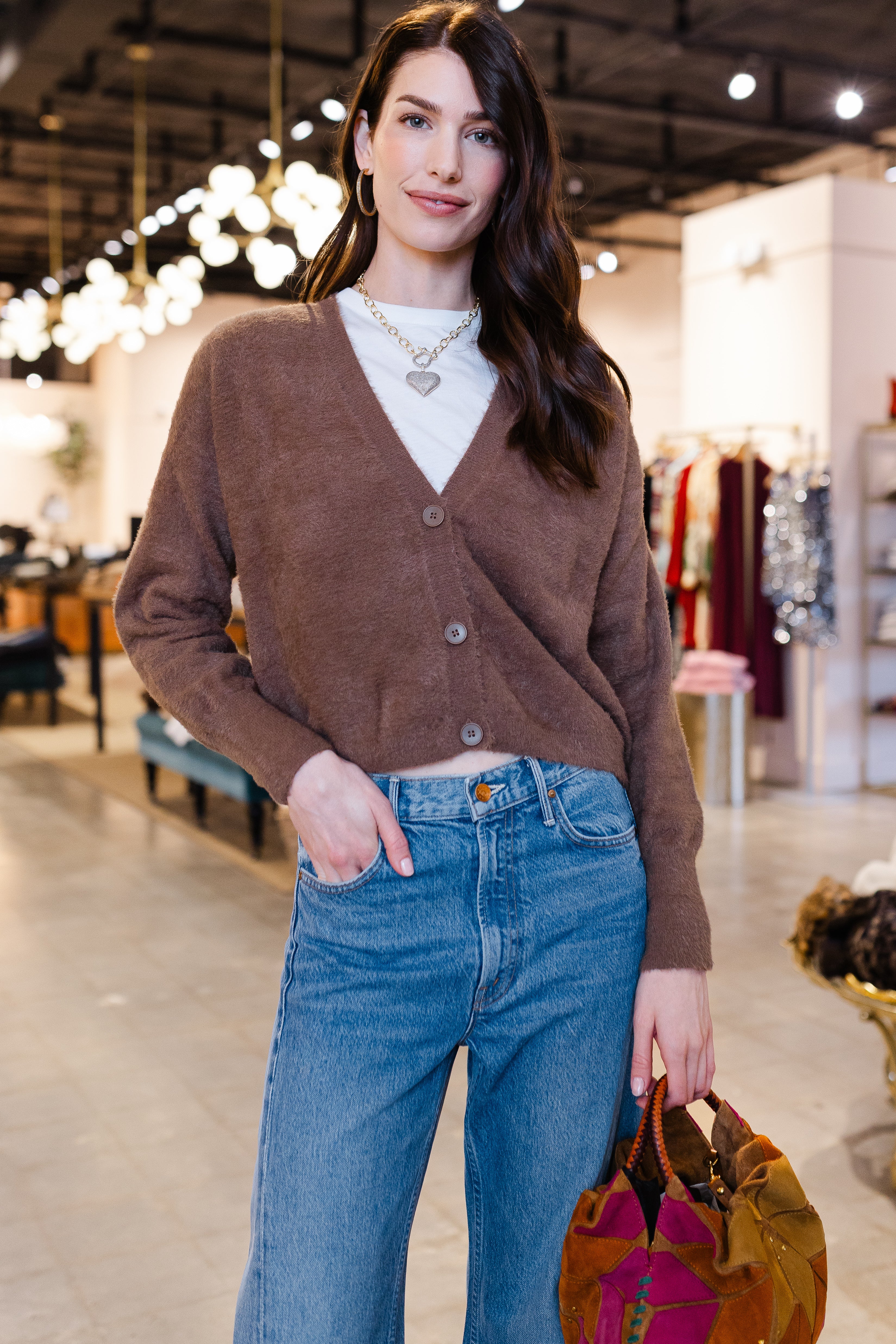 Pluzy 19 Cardigan - Brun