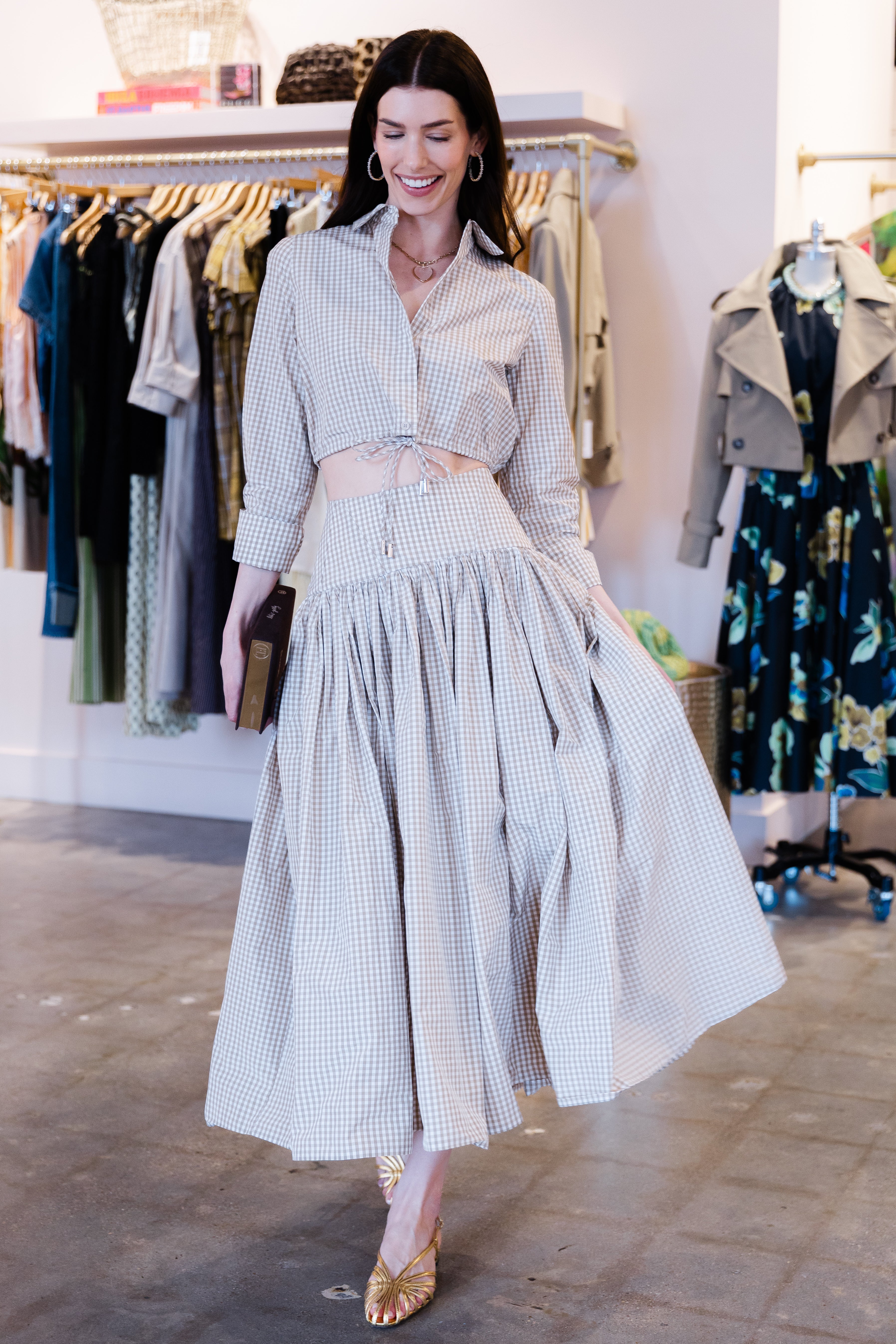 Havara Skirt - Tan/White