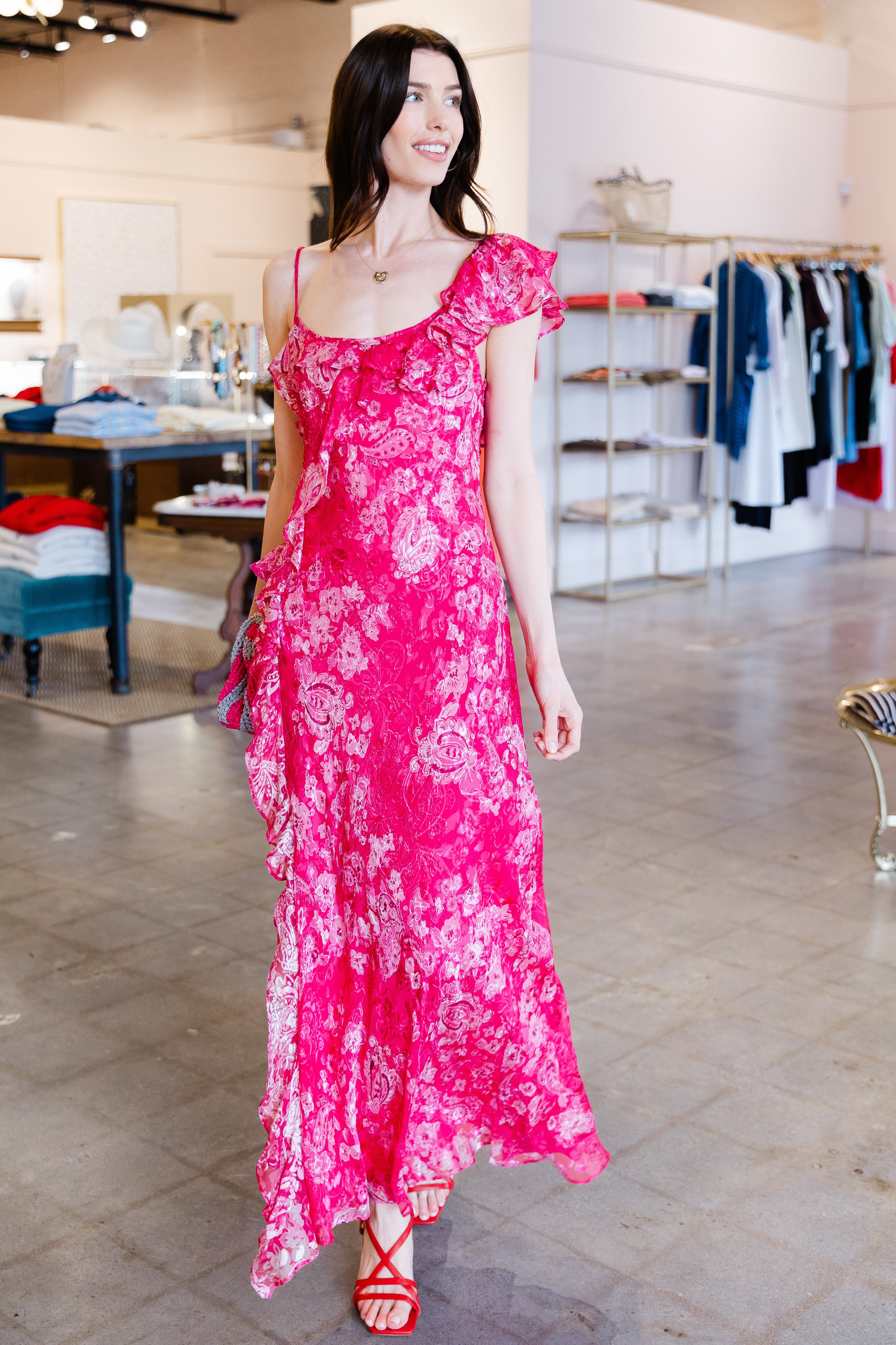 Ester Dress - Cara Devore Magenta