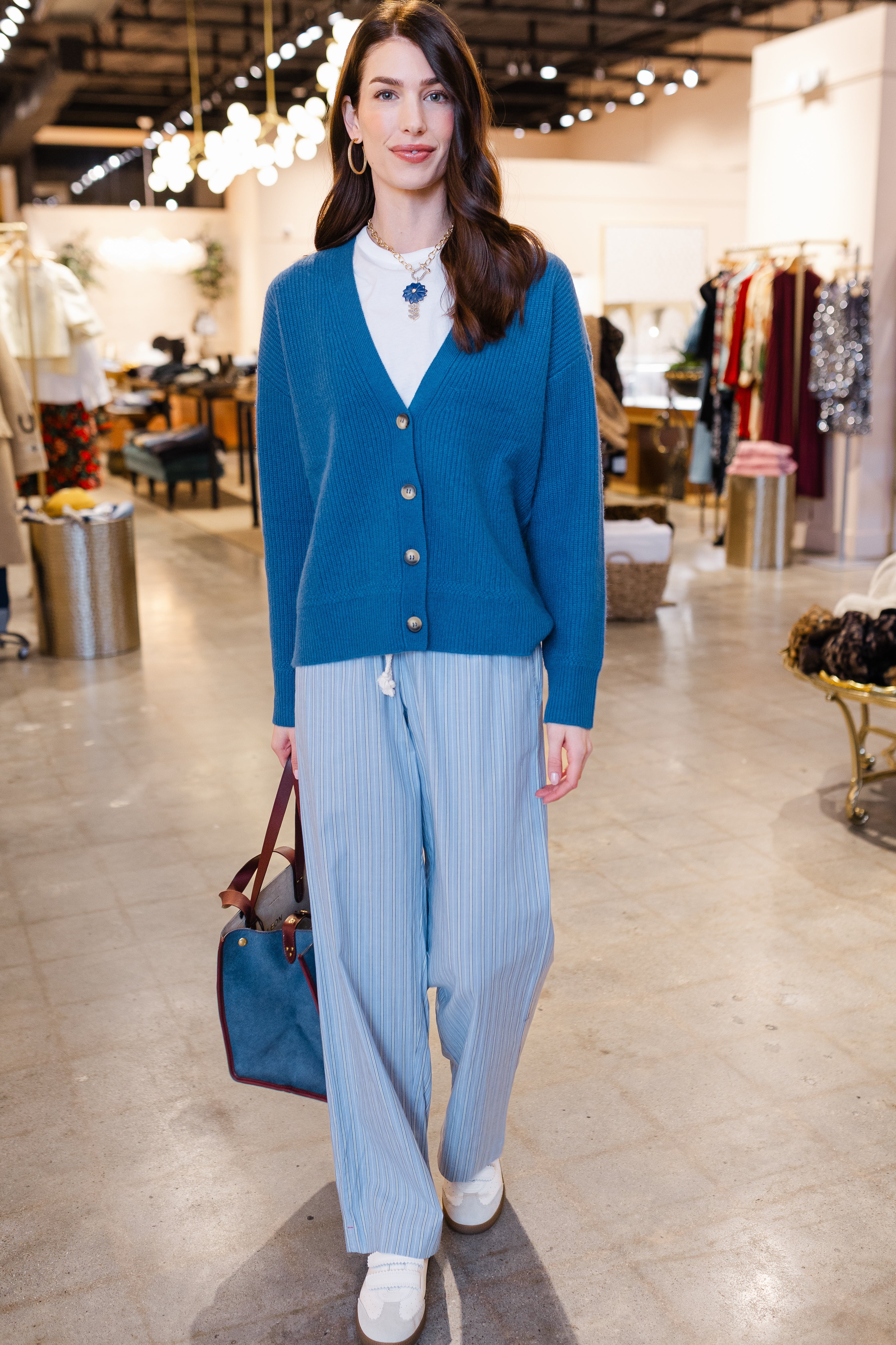 Ramona Cardigan - Lagoon Blue