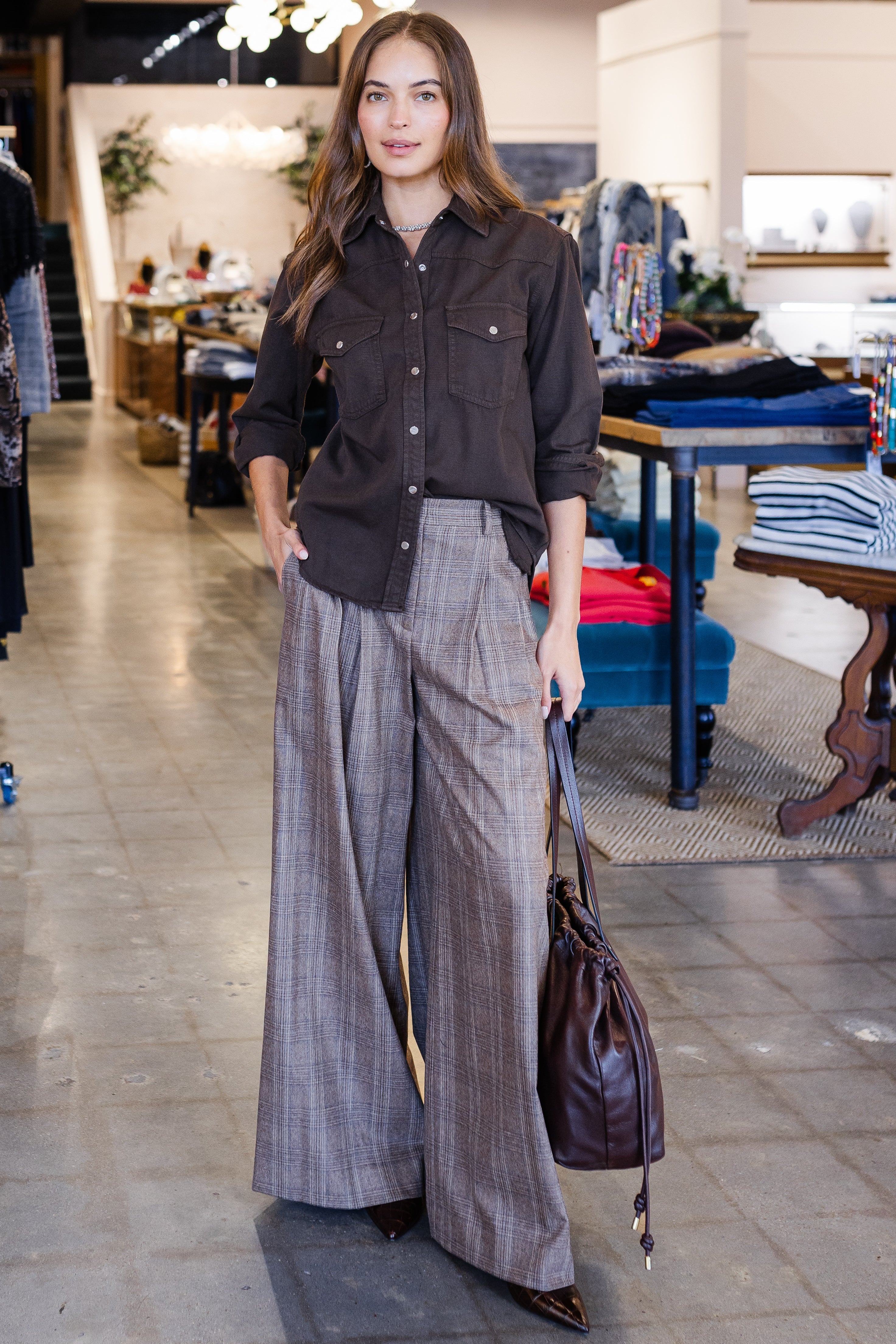 Avery Pant - Brown Multi