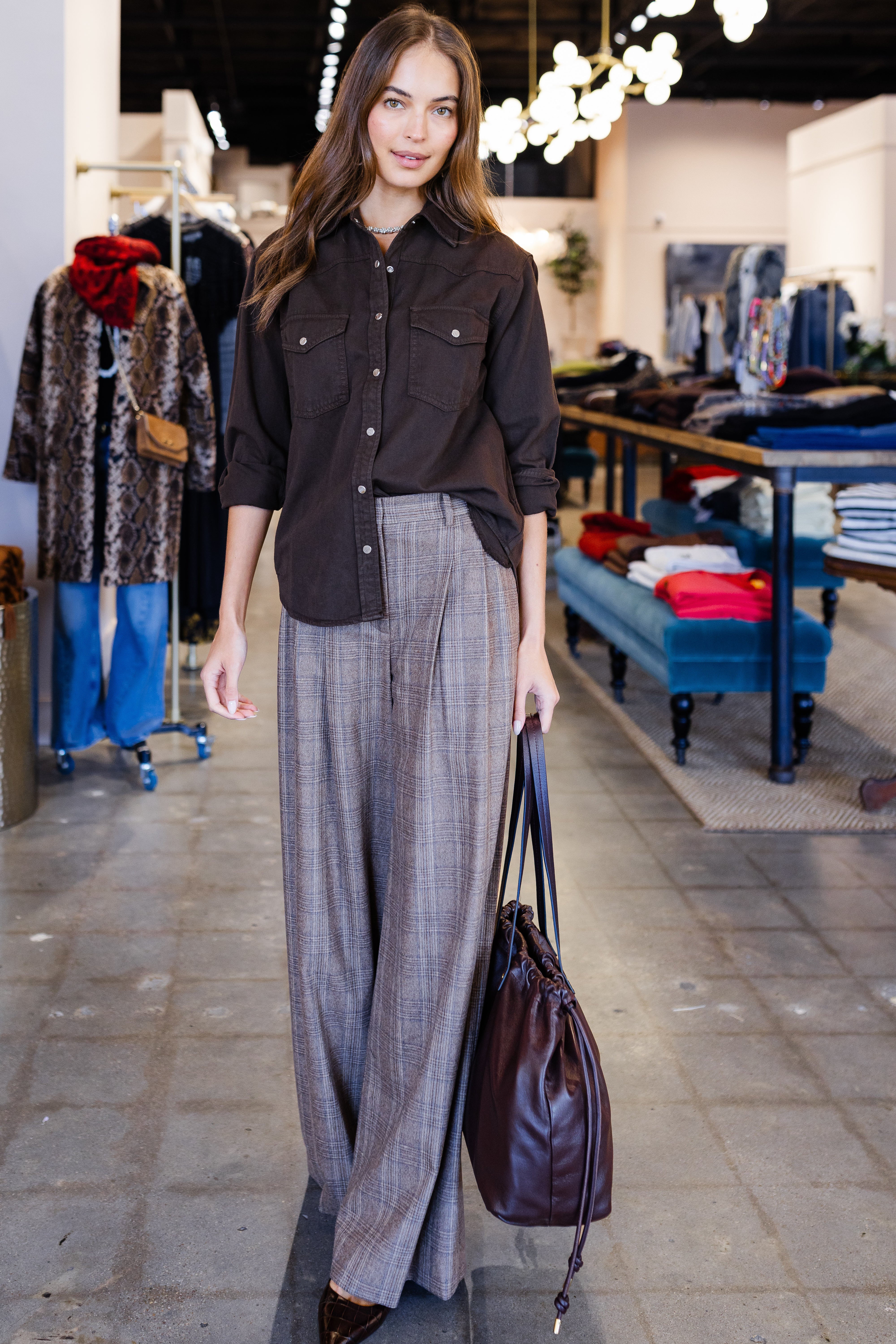 Avery Pant - Brown Multi
