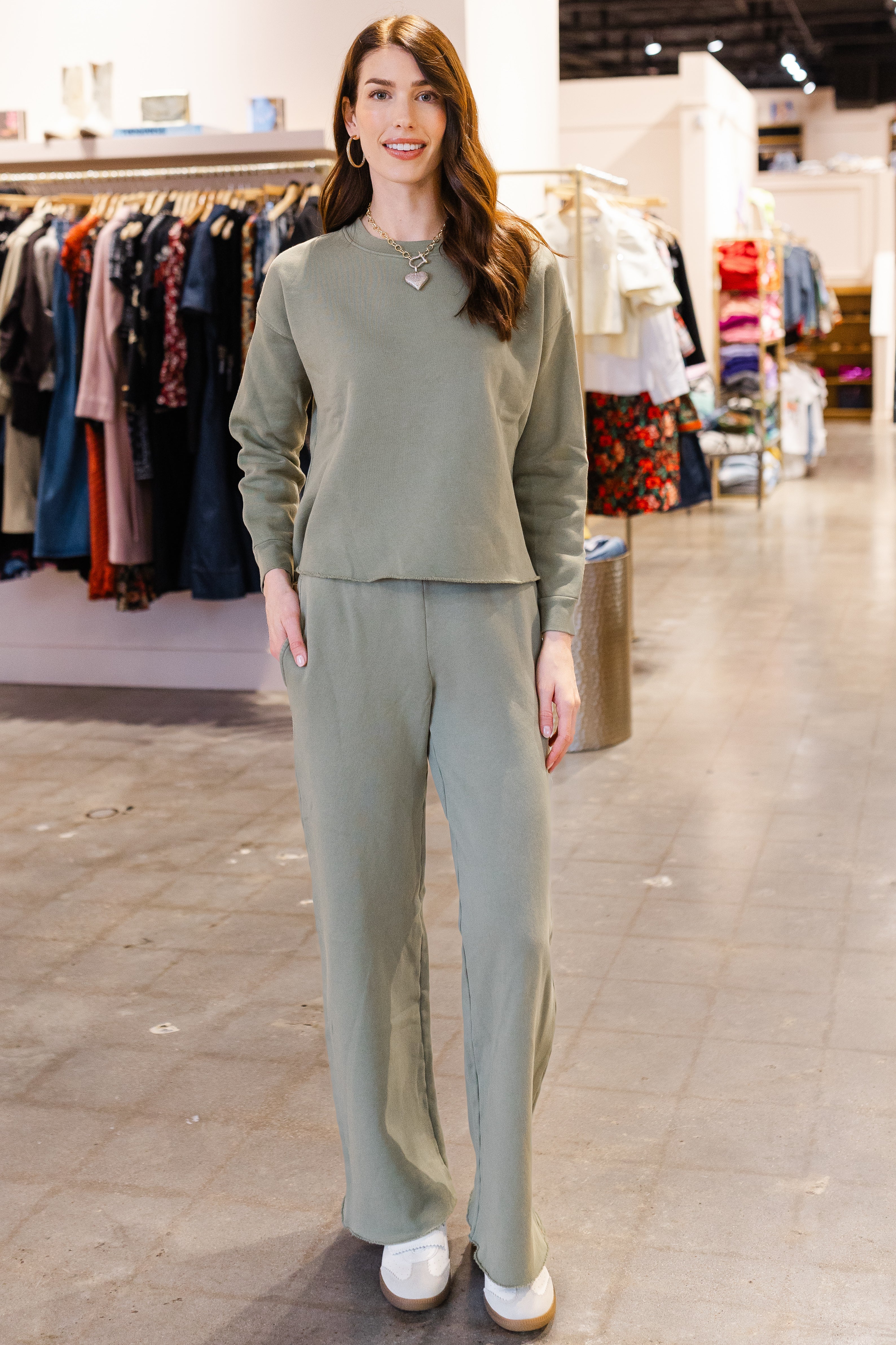 Emmette Sweatpant - Olive Leaf