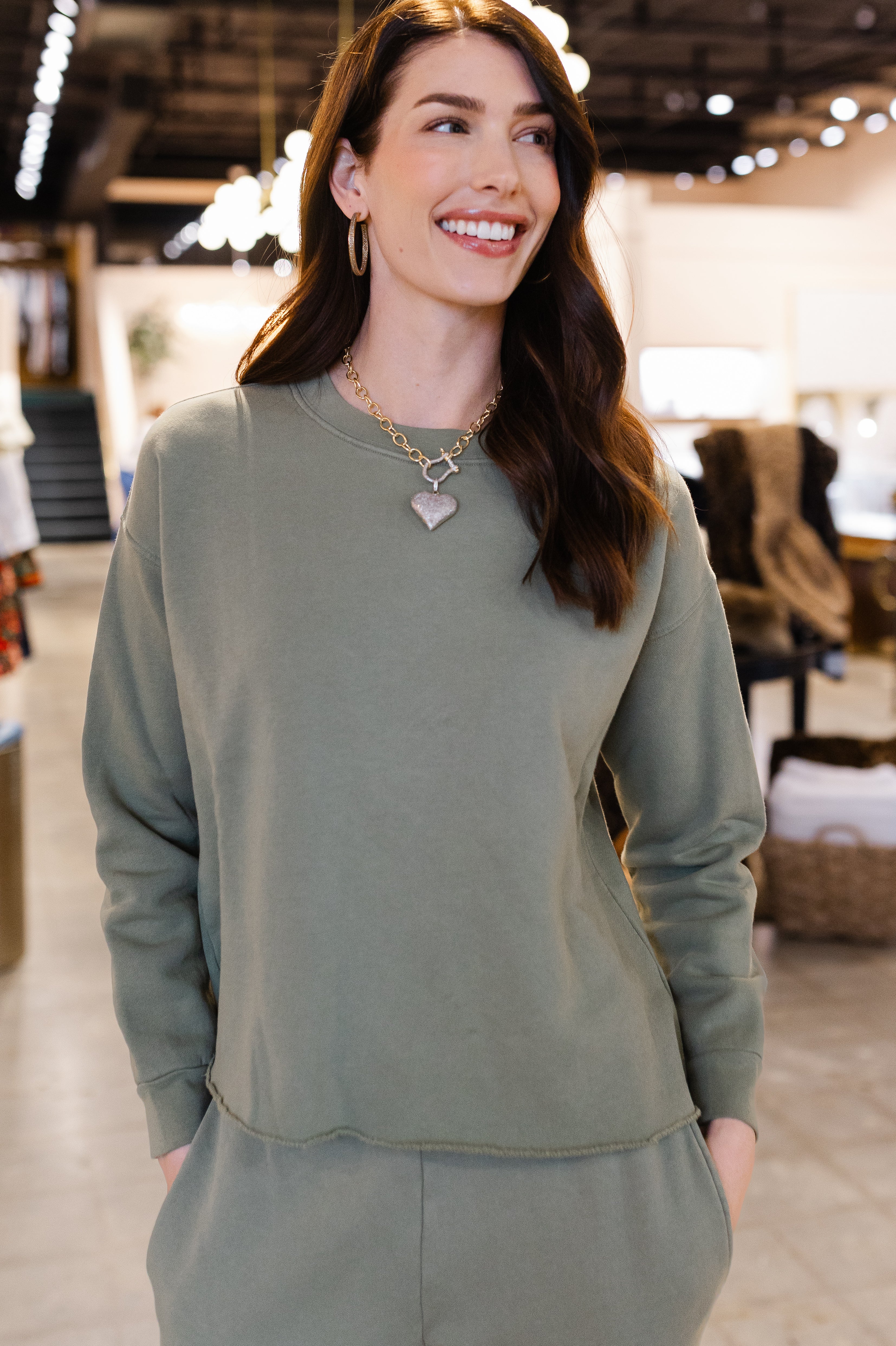Honor Sweatshirt - Olive Leaf
