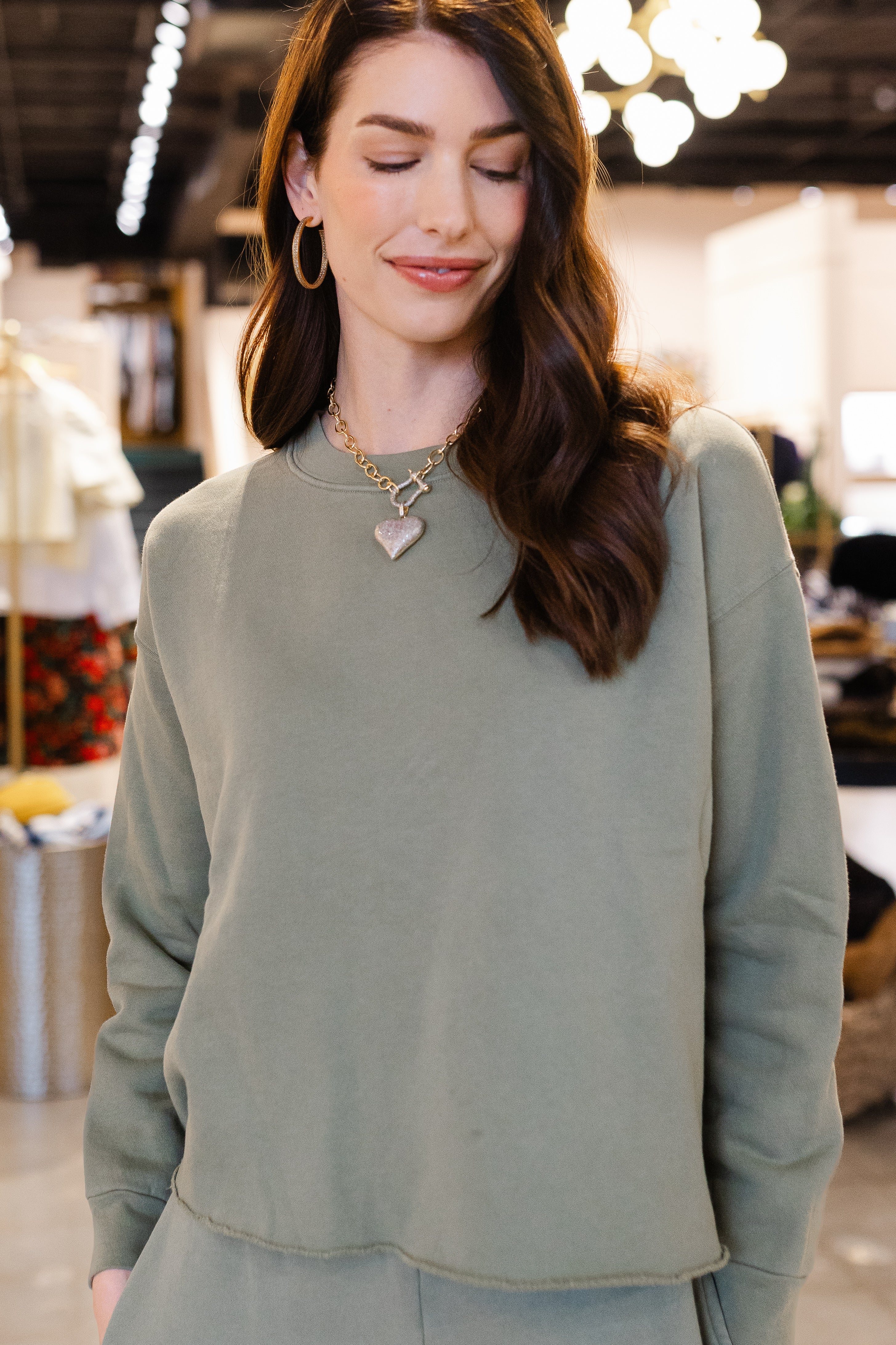 Honor Sweatshirt - Olive Leaf