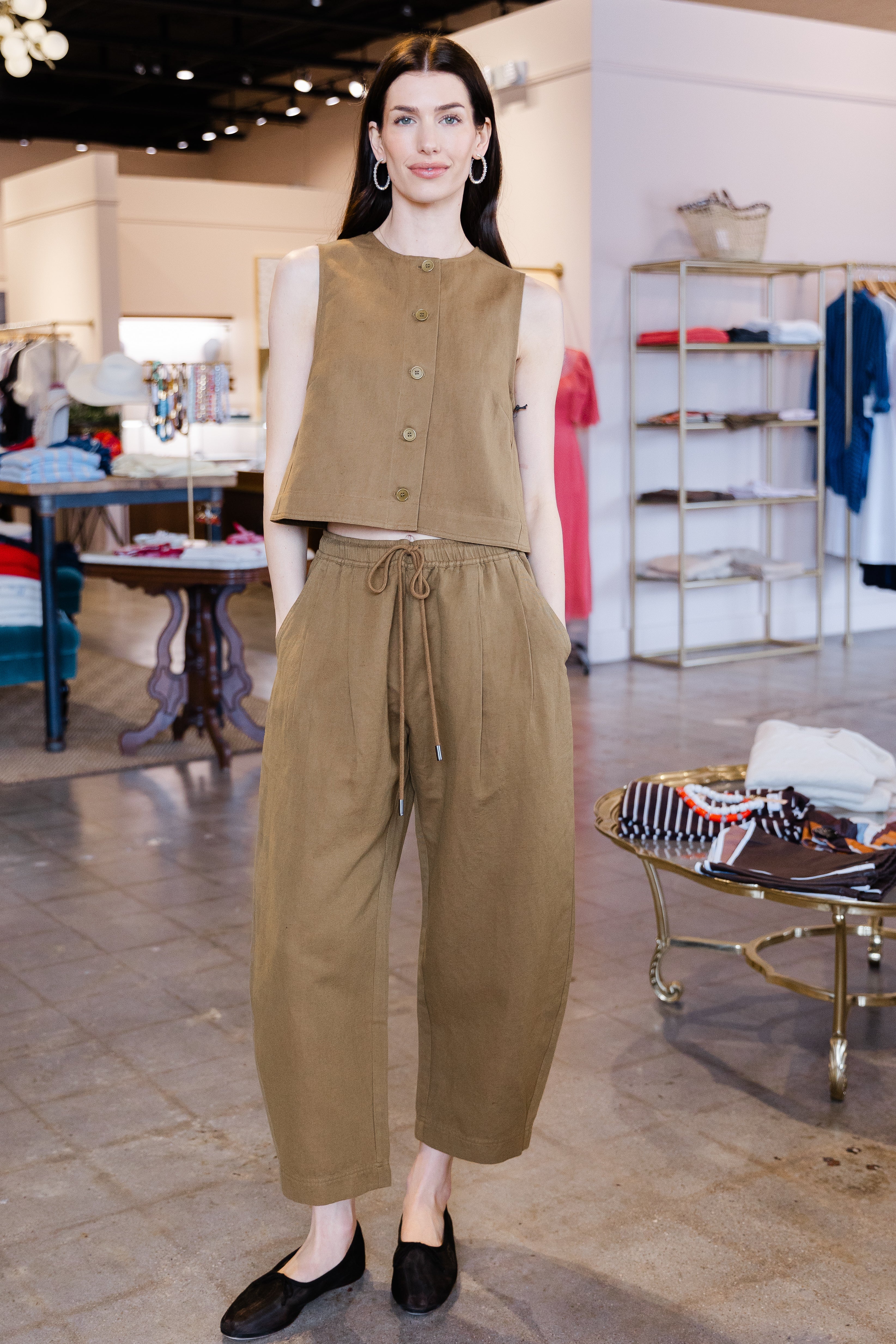 Godet Tank - Tobacco