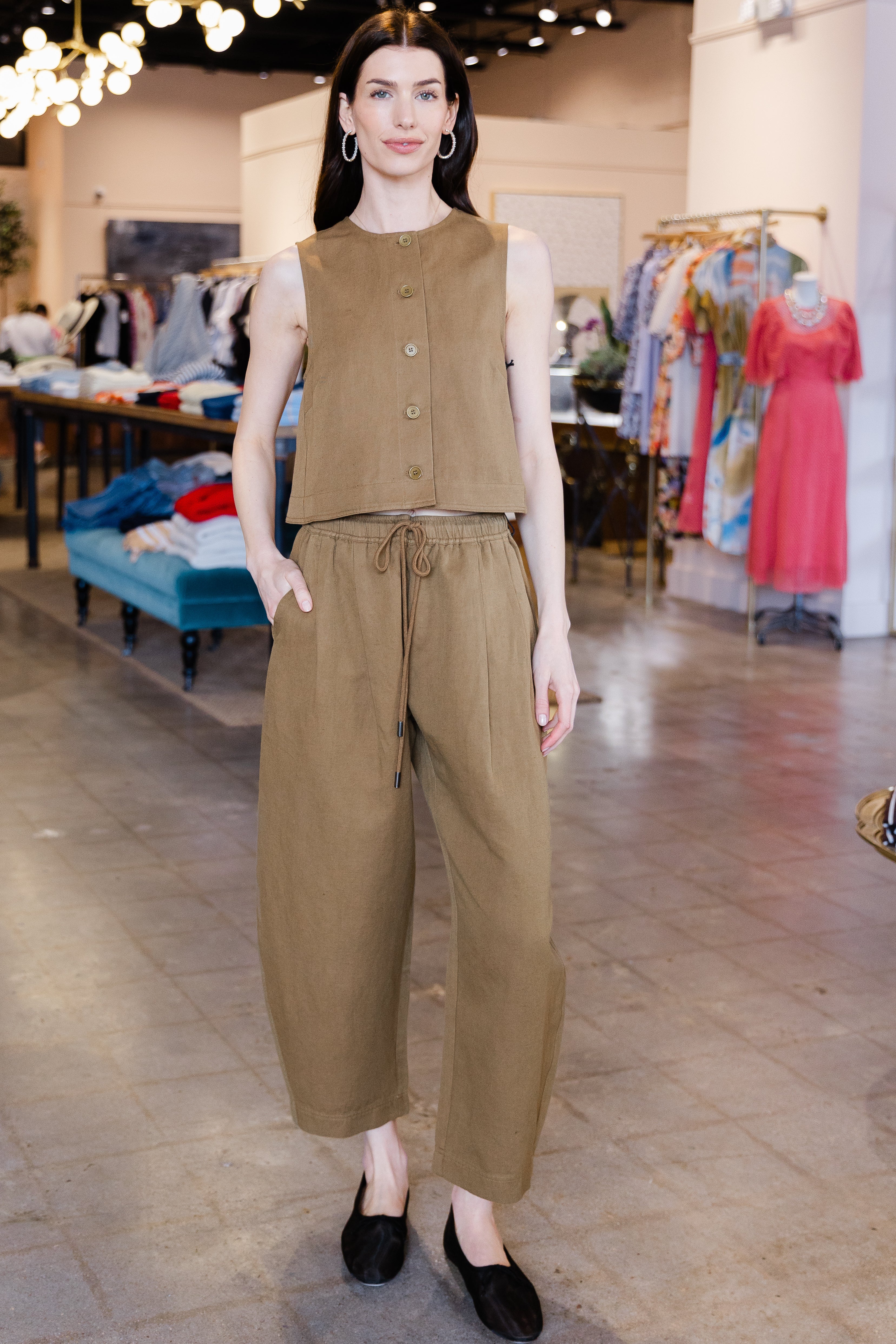 Godet Tank - Tobacco