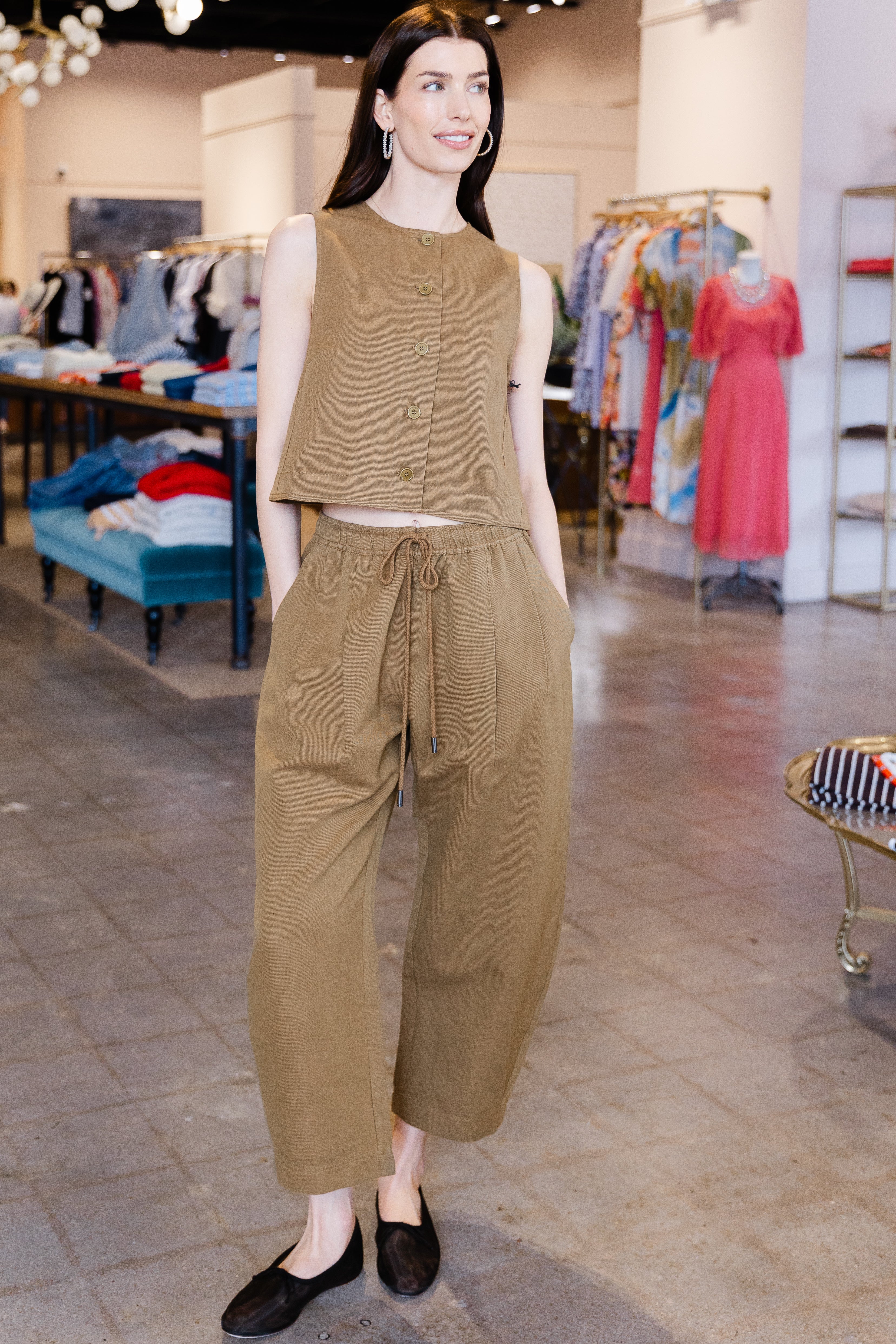 Godet Tank - Tobacco