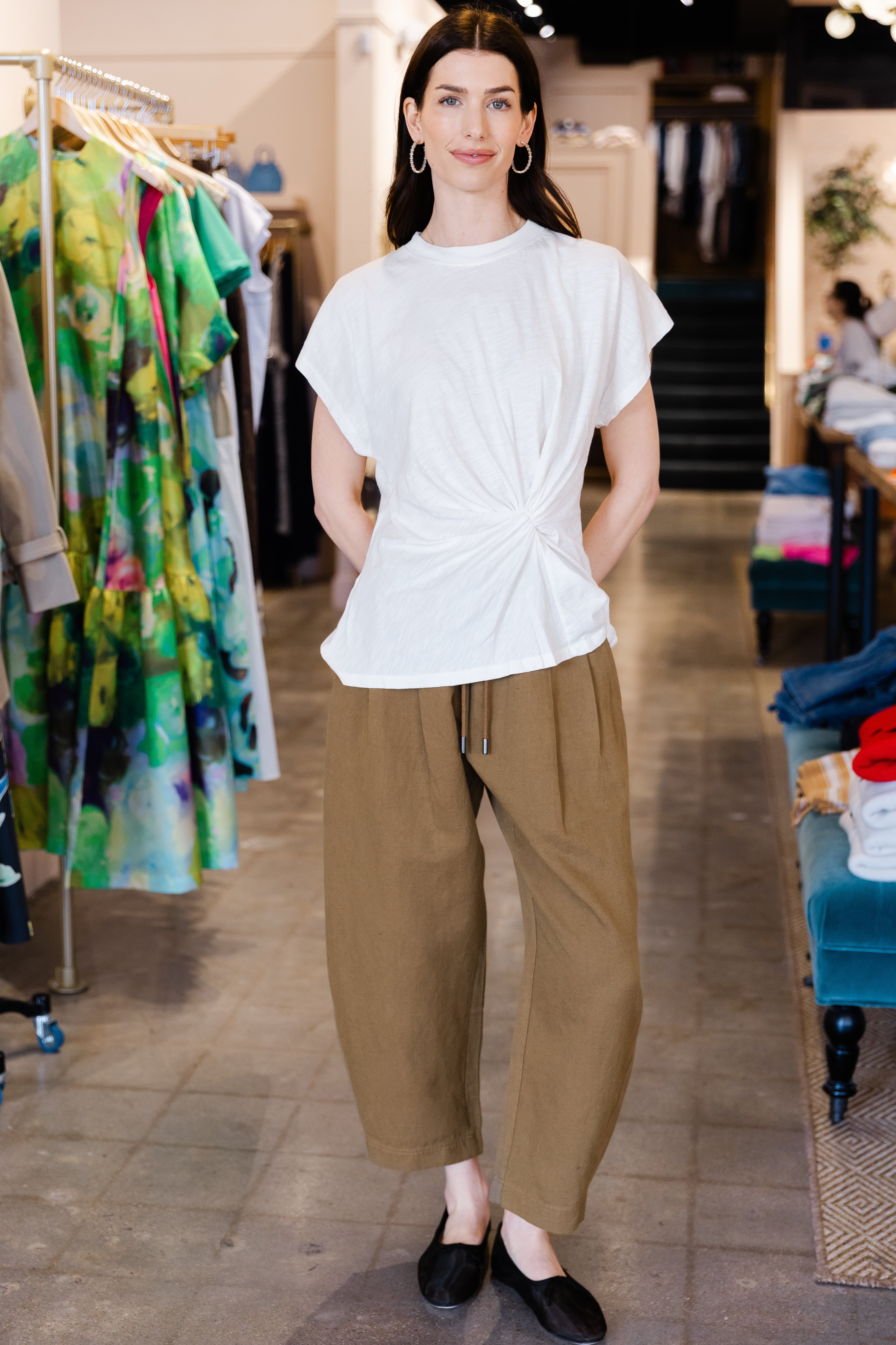 Volta Twist Top - Cream