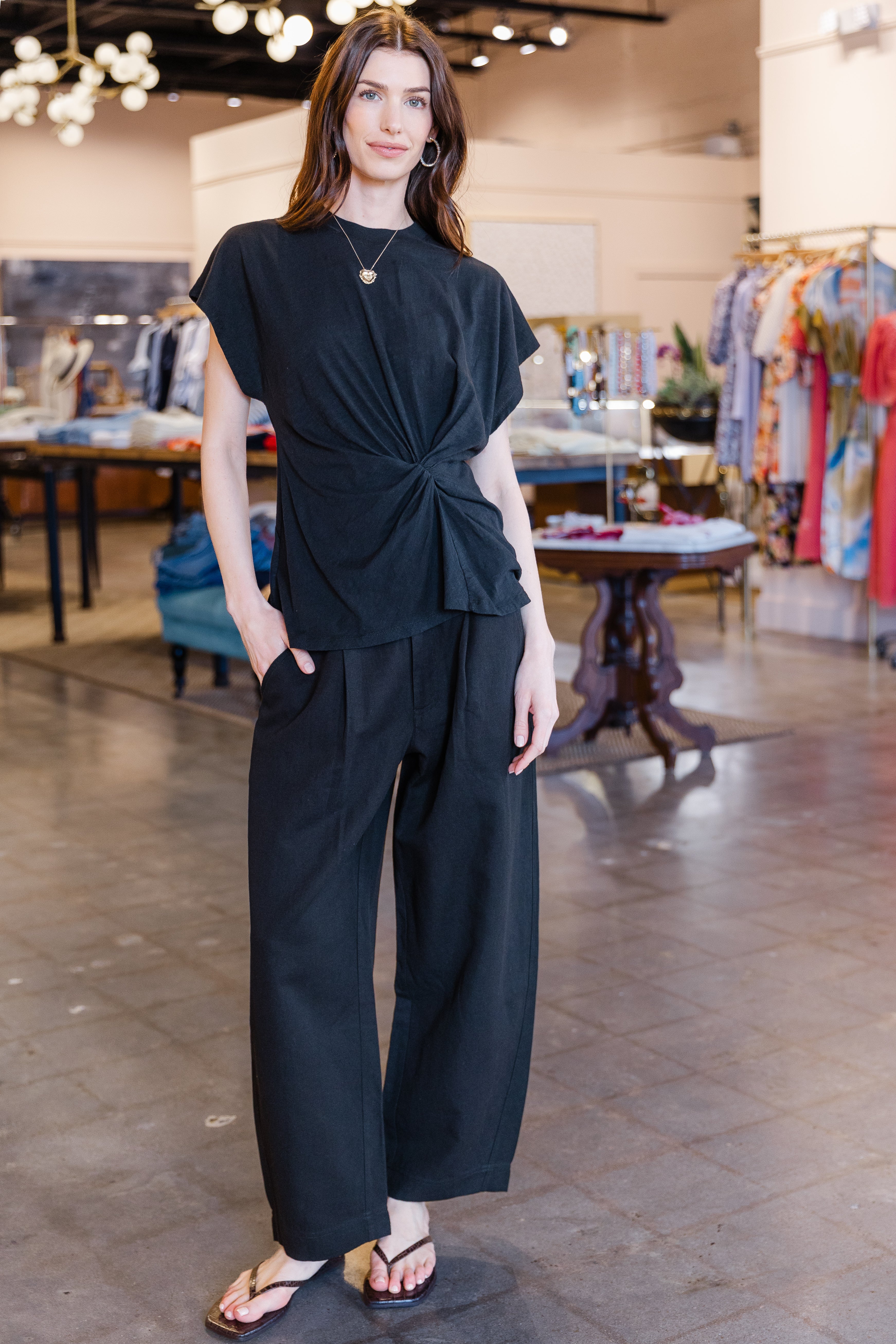 Volta Twist Top - Black