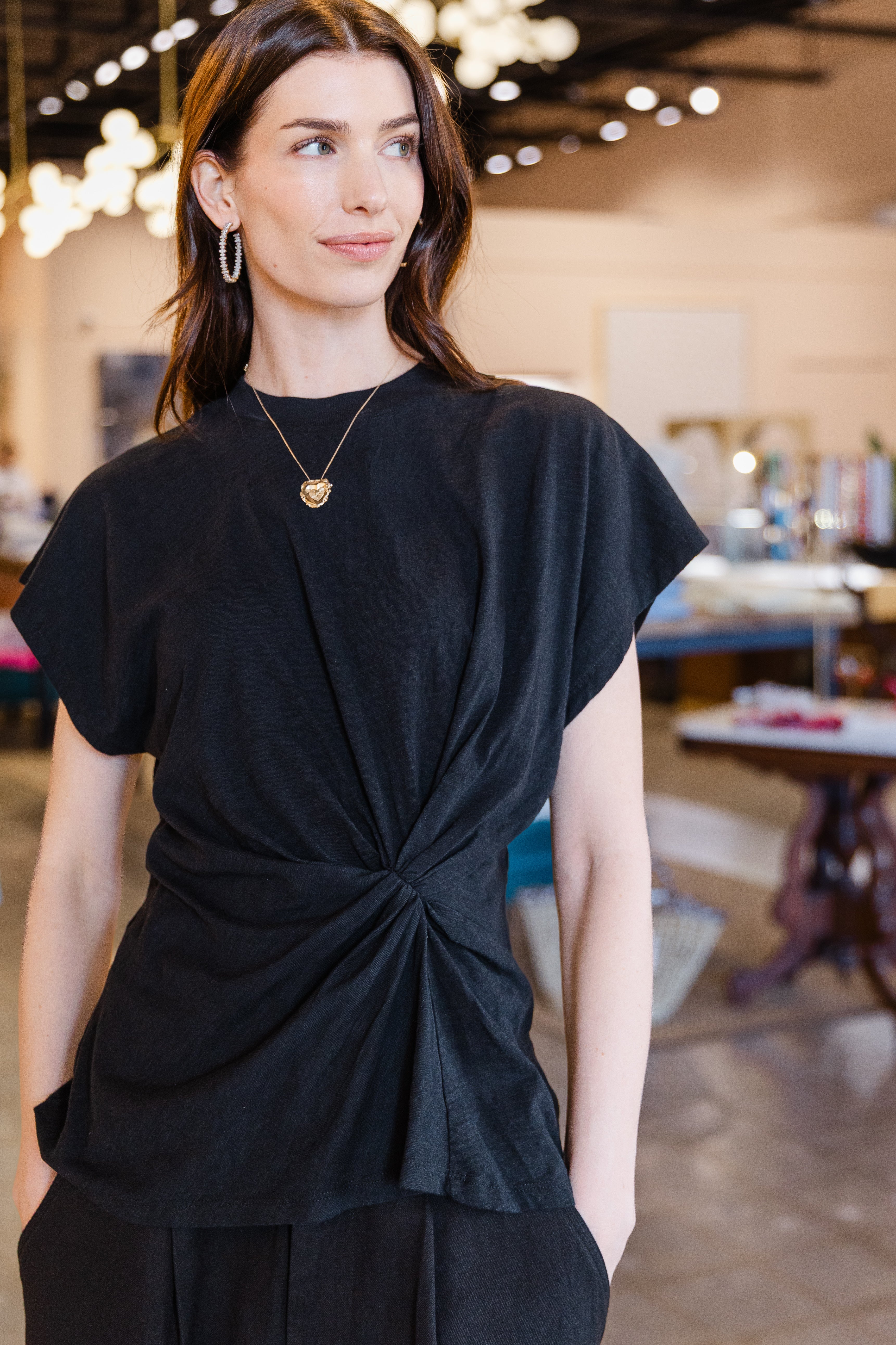 Volta Twist Top - Black