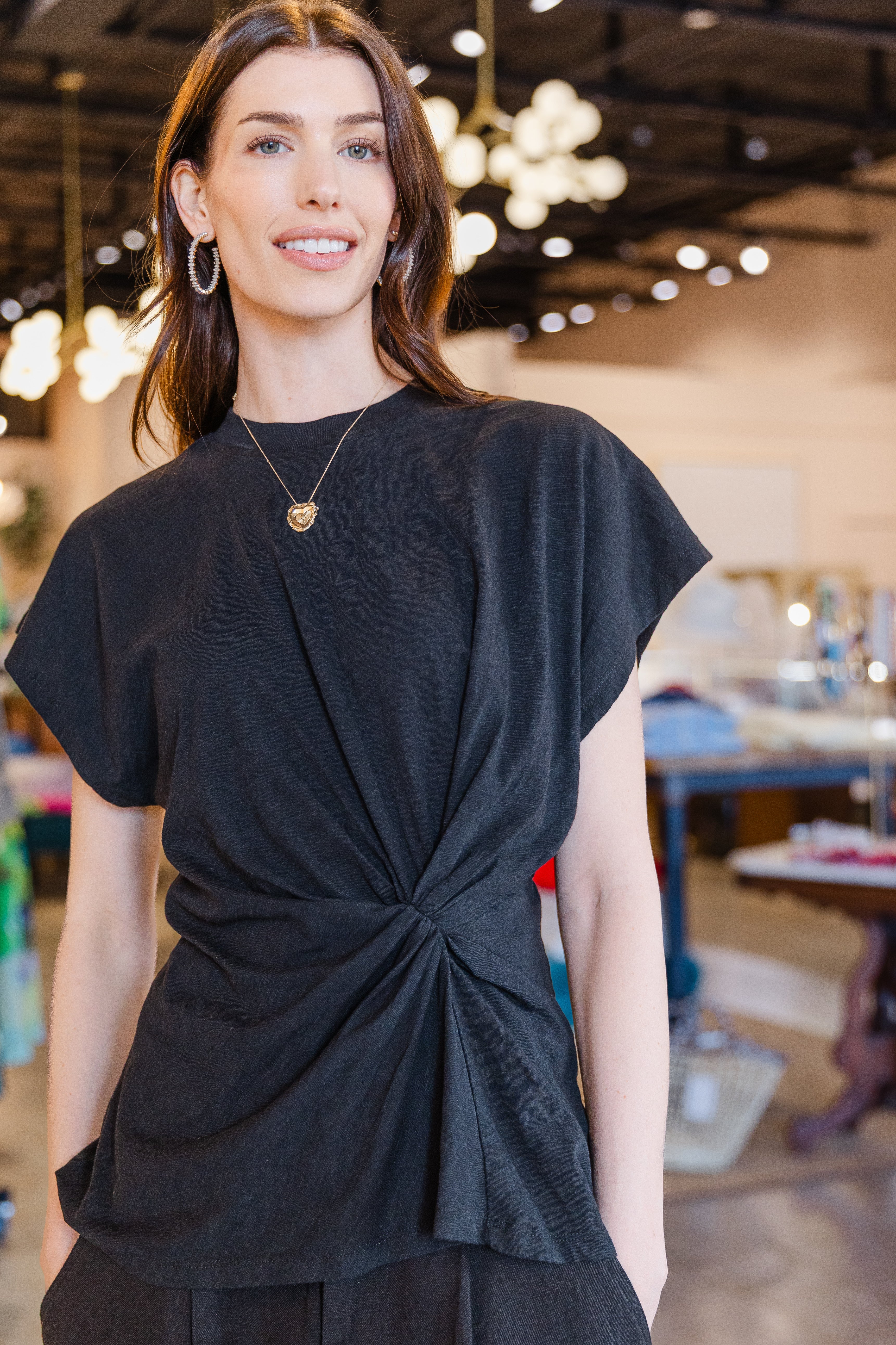 Volta Twist Top - Black