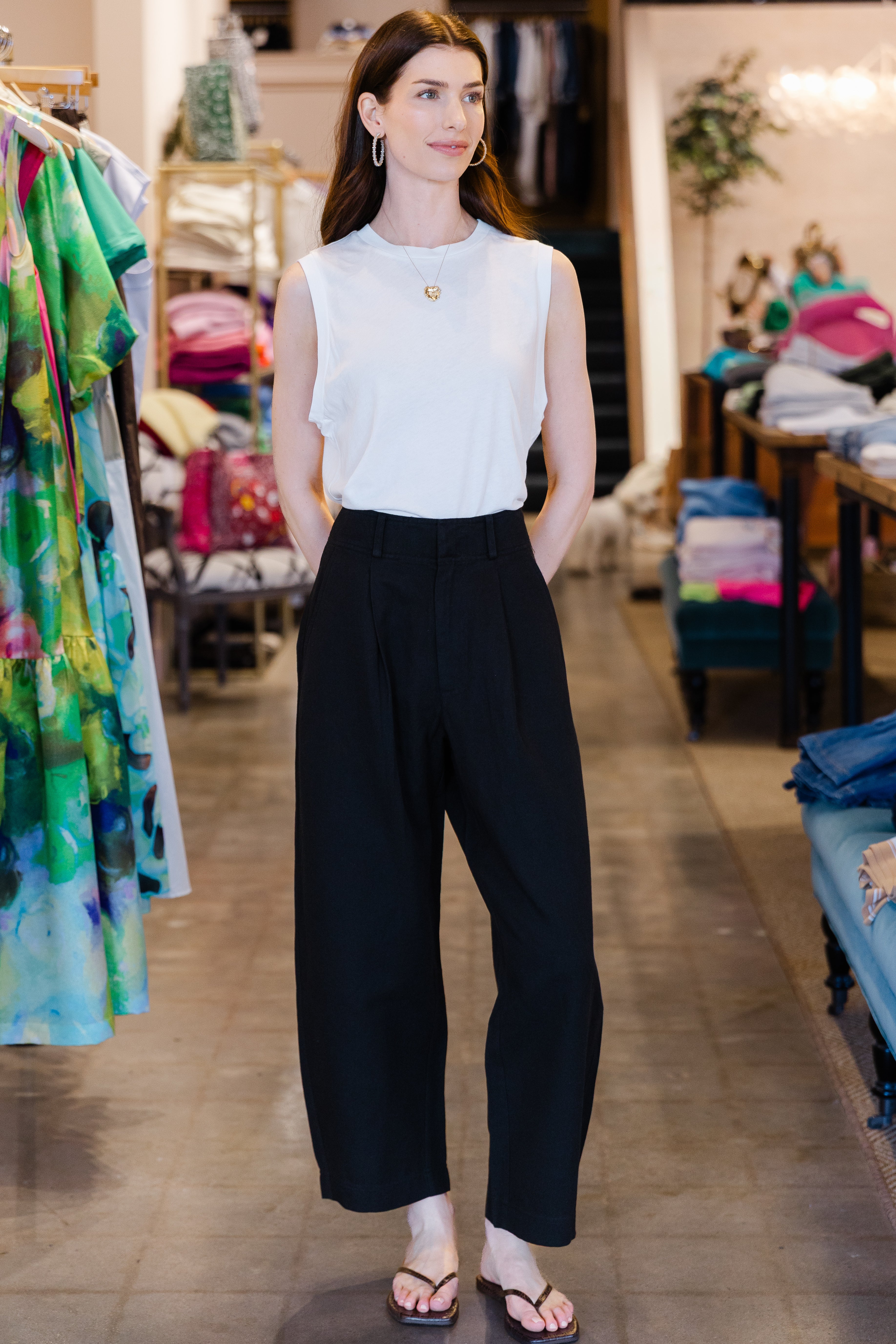 Bari Crop Trouser - Black