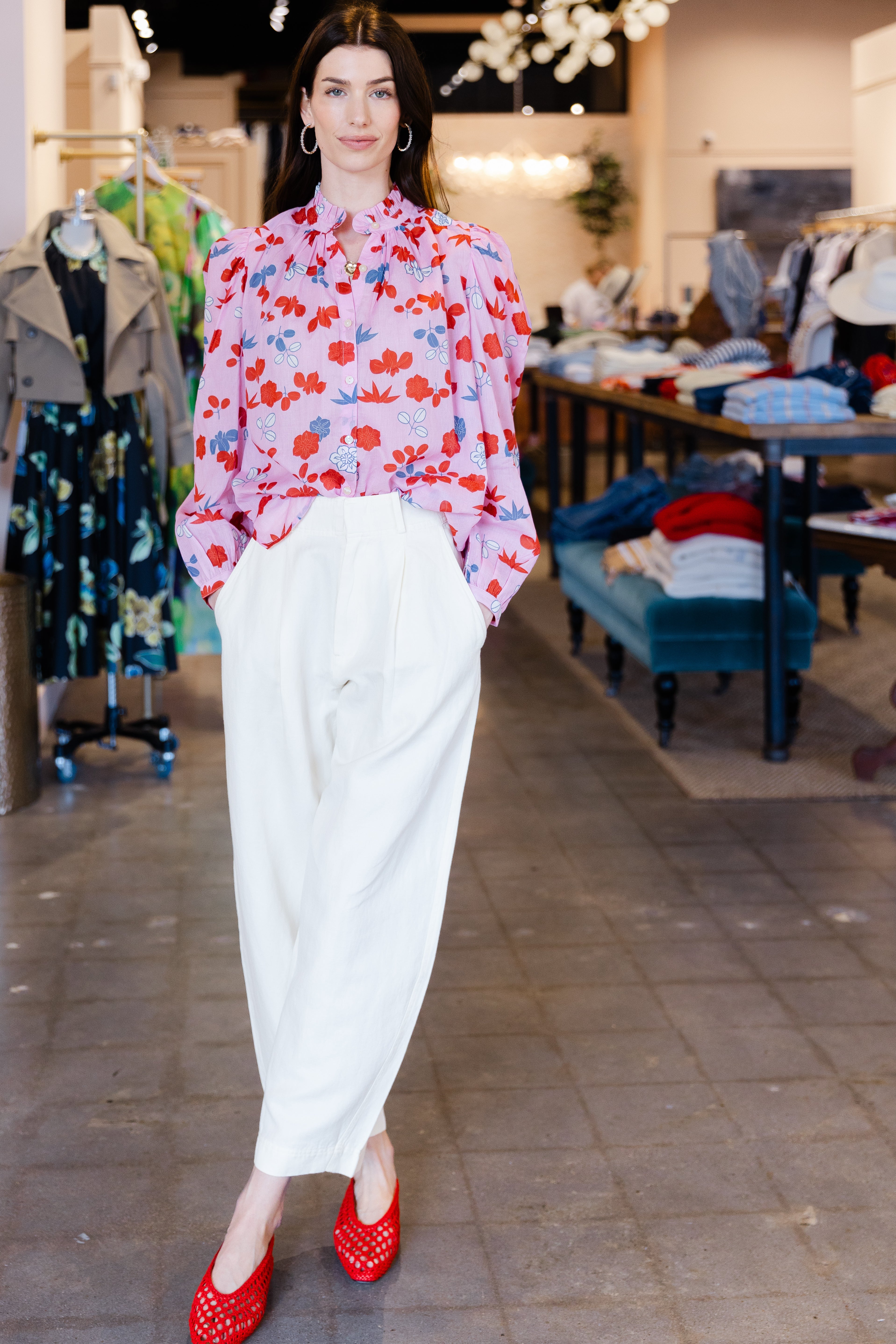 Bari Crop Trouser - Cream