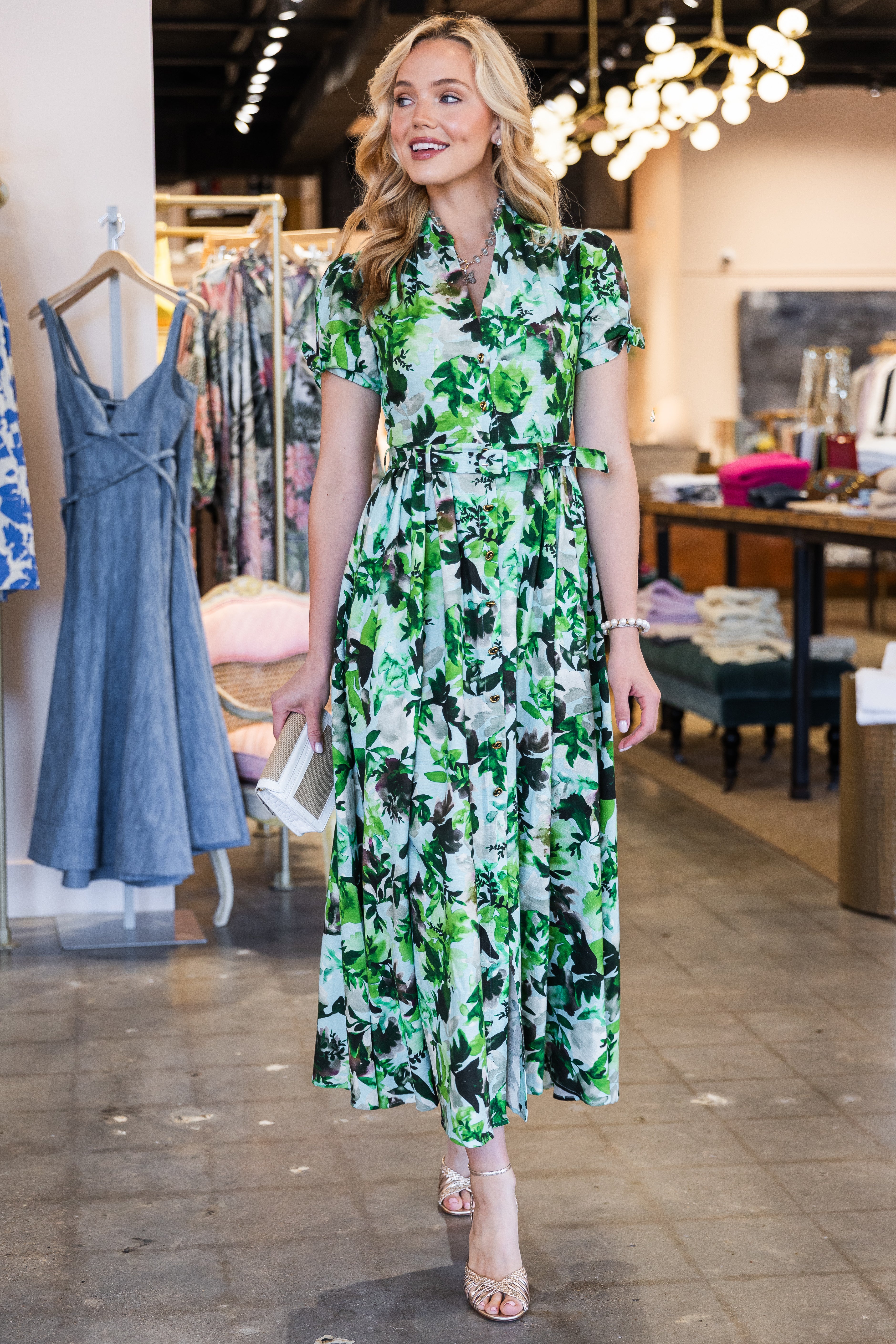 Ena Dress - Watercolor Garden