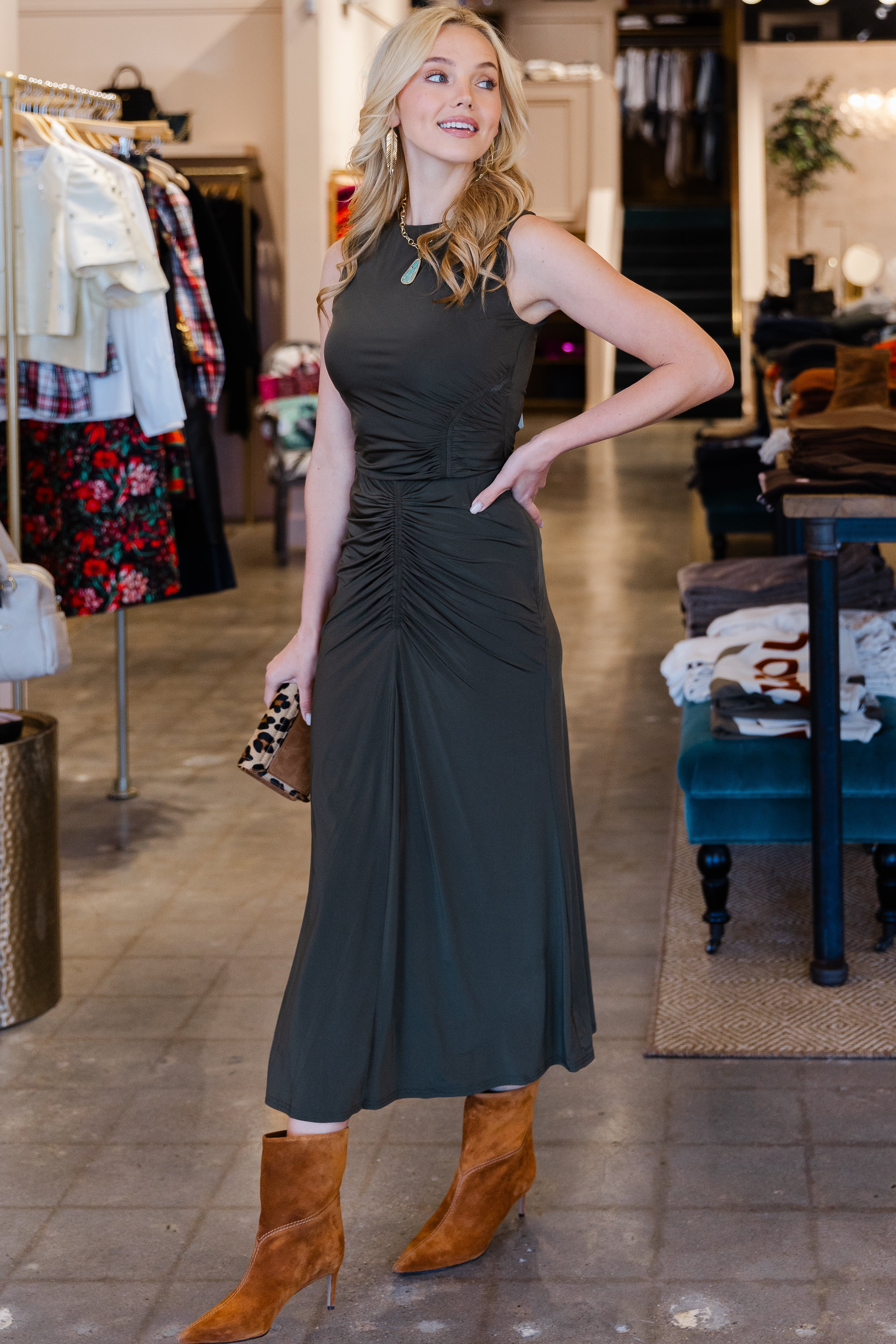 Woodland Belle Sleeveless Top - Green