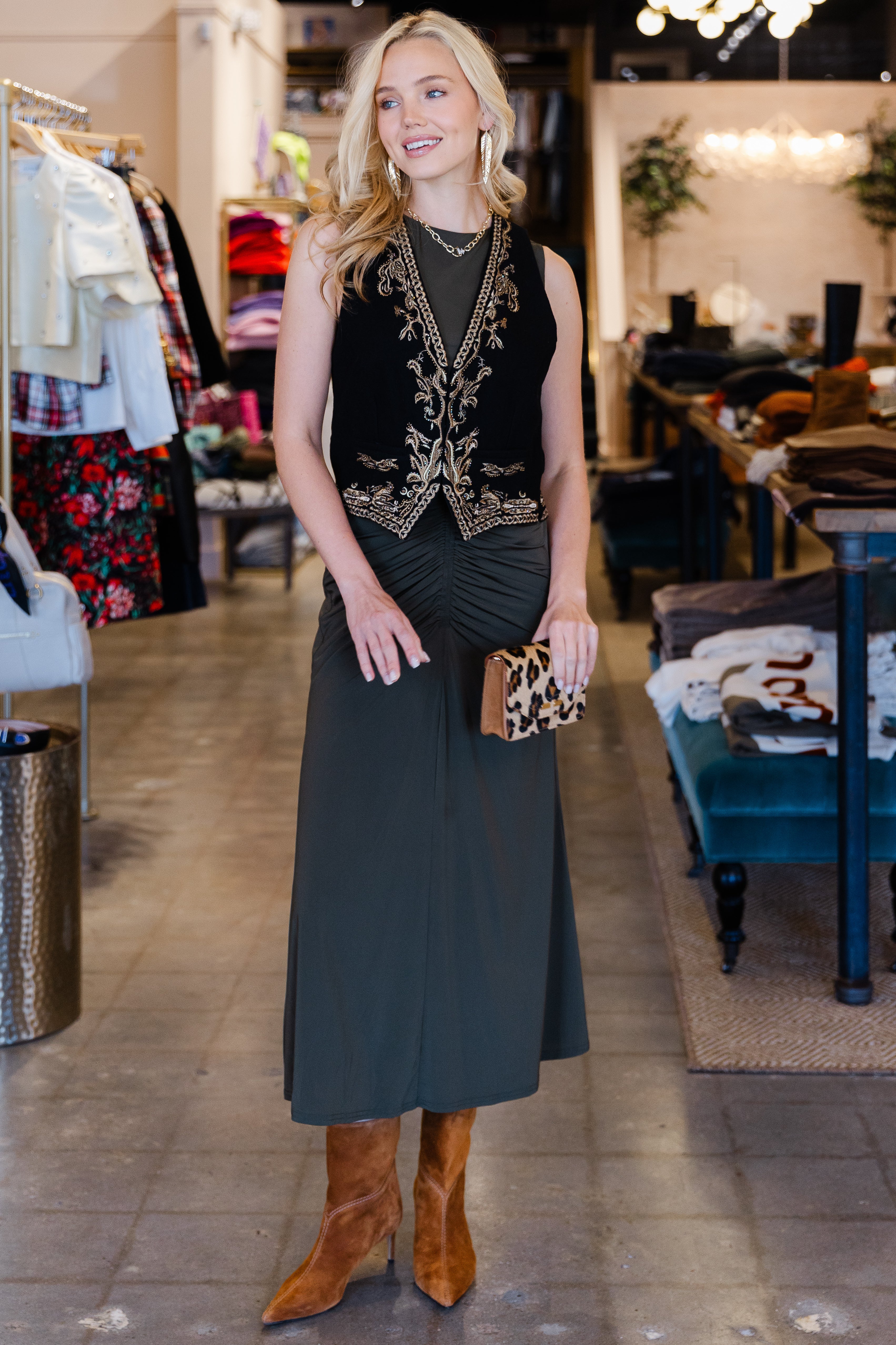 King Selena Vest - Black