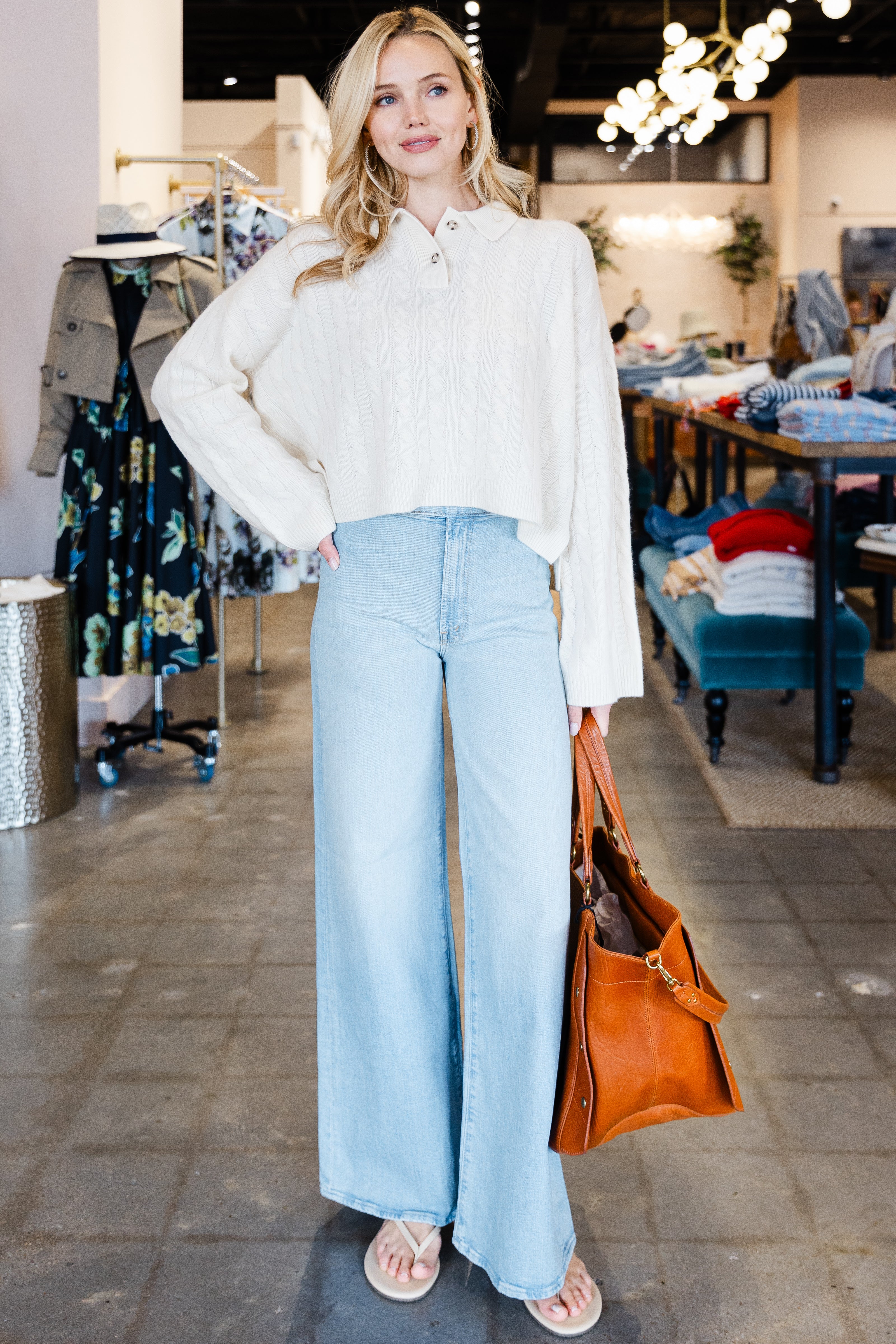Cambridge Cashmere Sweater - Magnolia