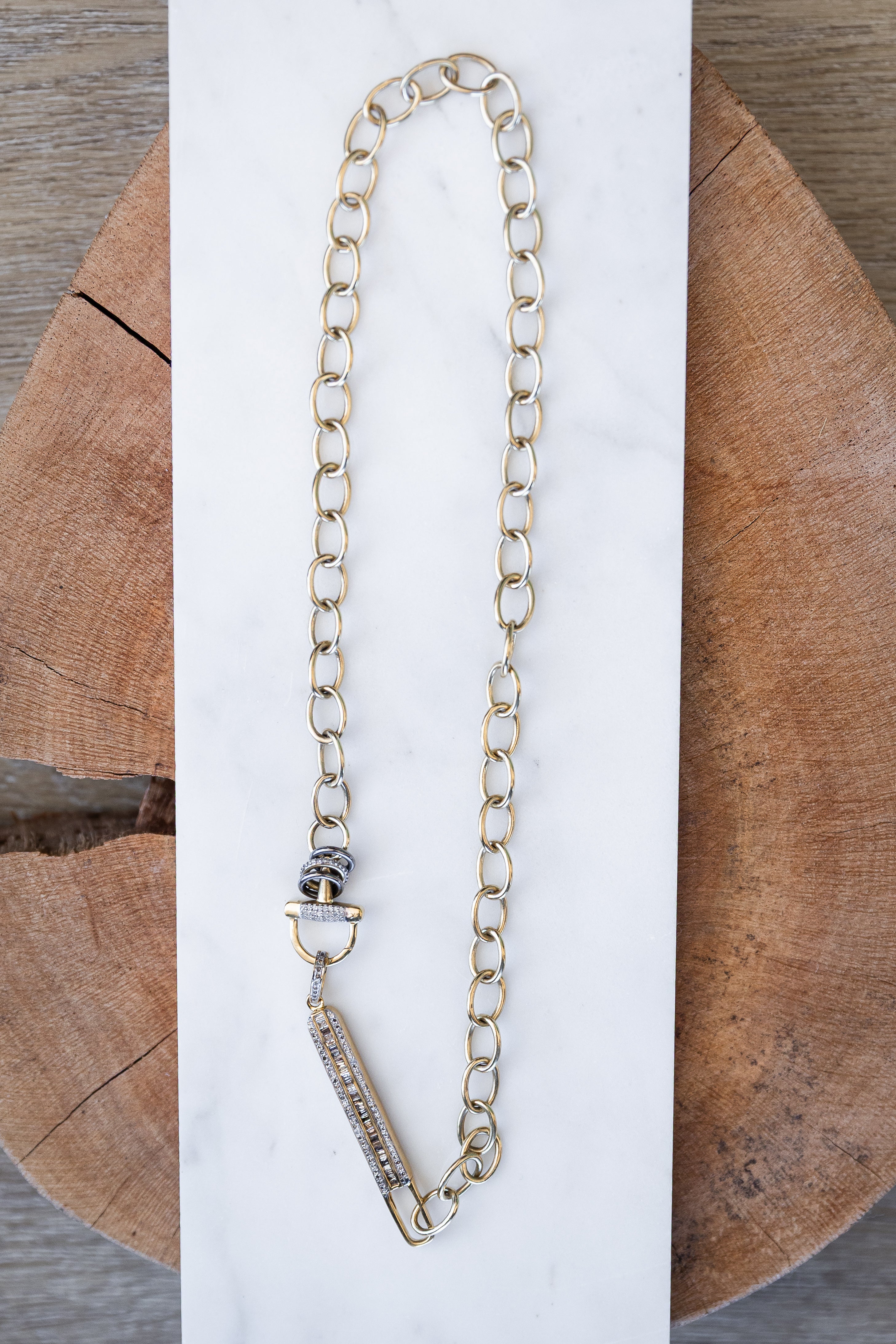 Long Pave Diamond Extender Pendant (Y10932B)